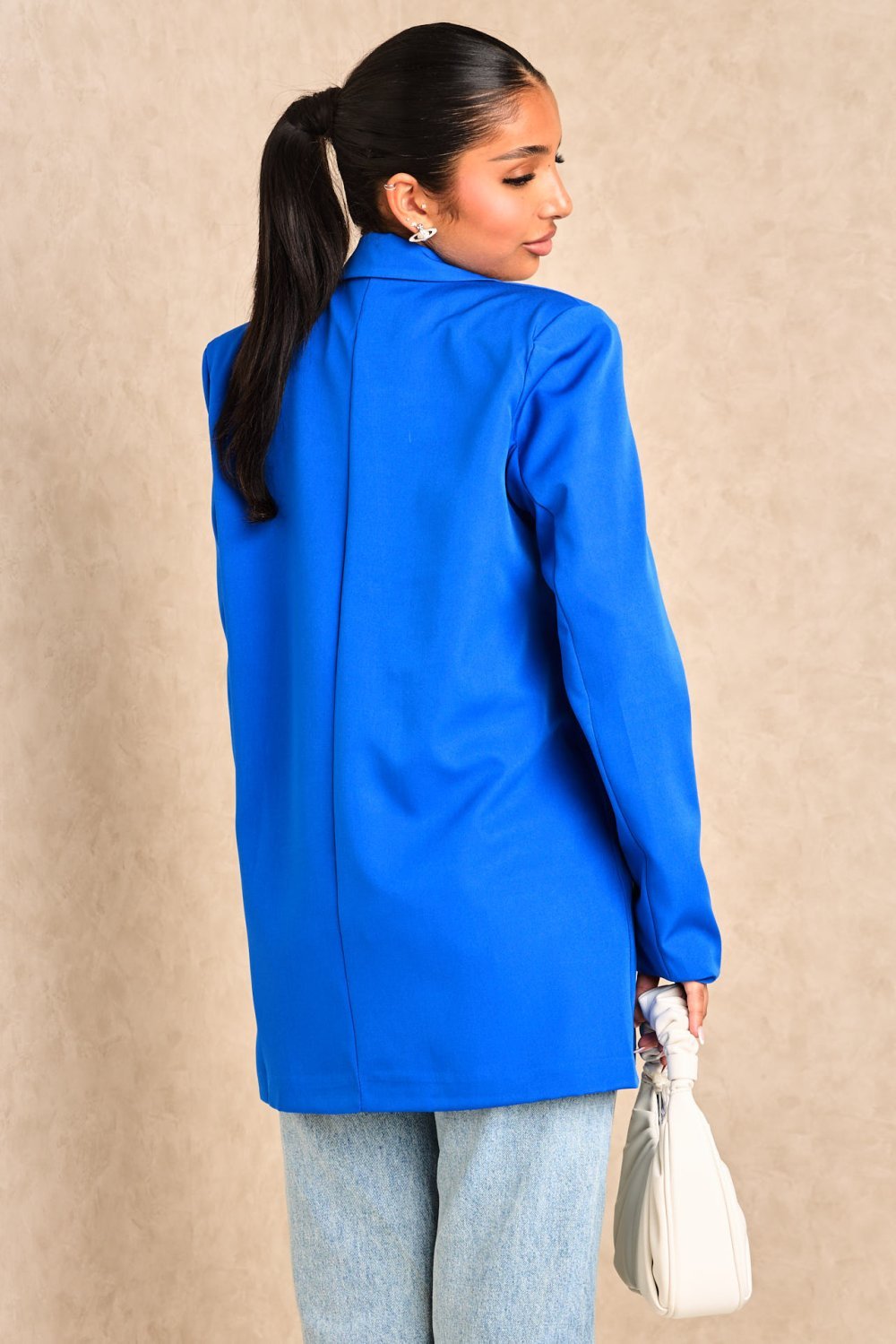 Veste blazer classique bleu électrique