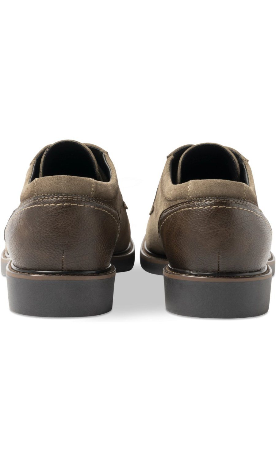 Derbies talon contrasté taupe
