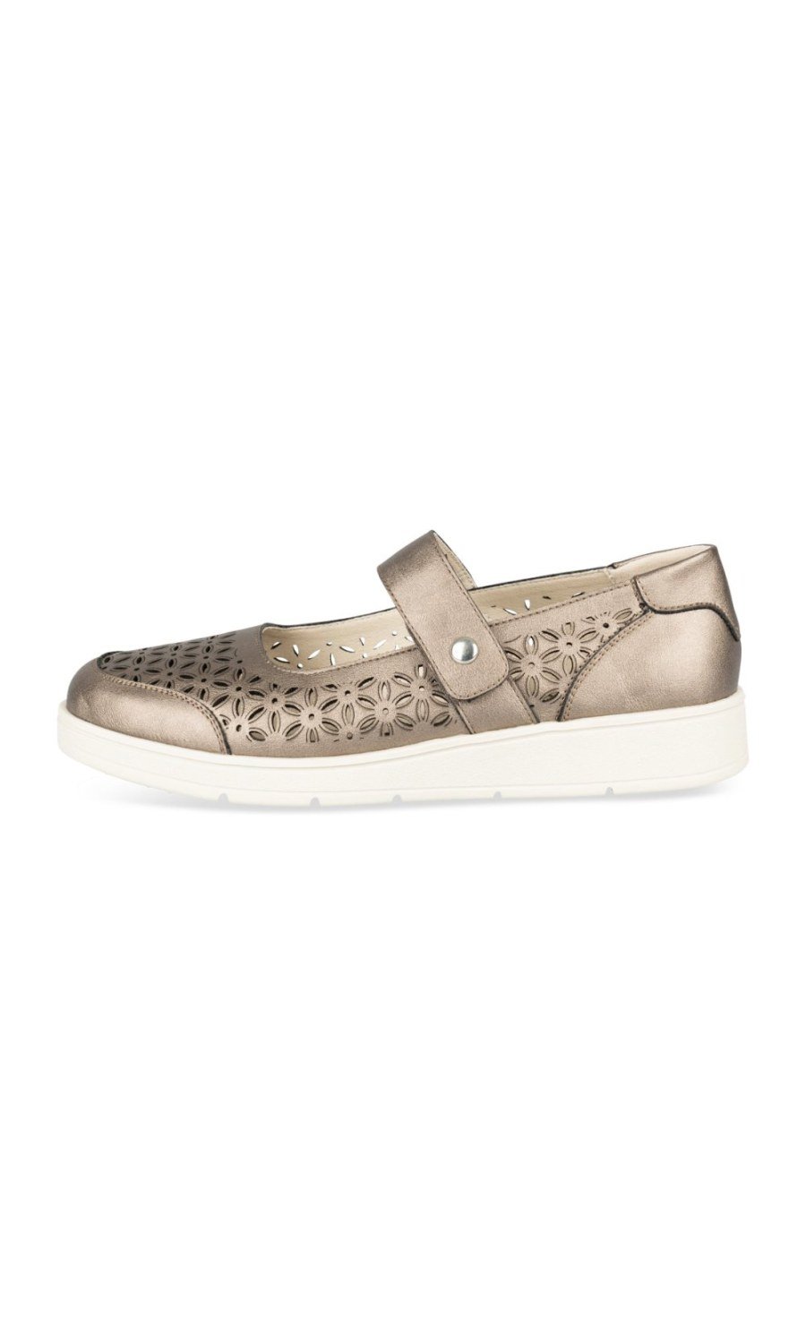 Bronze cut-out Mary Jane shoes