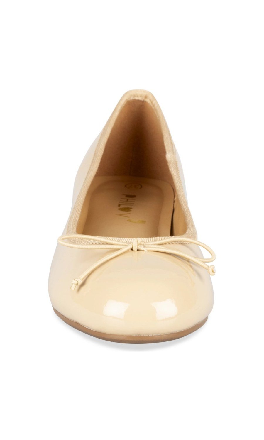 Ballerines vernies b talon carré bej