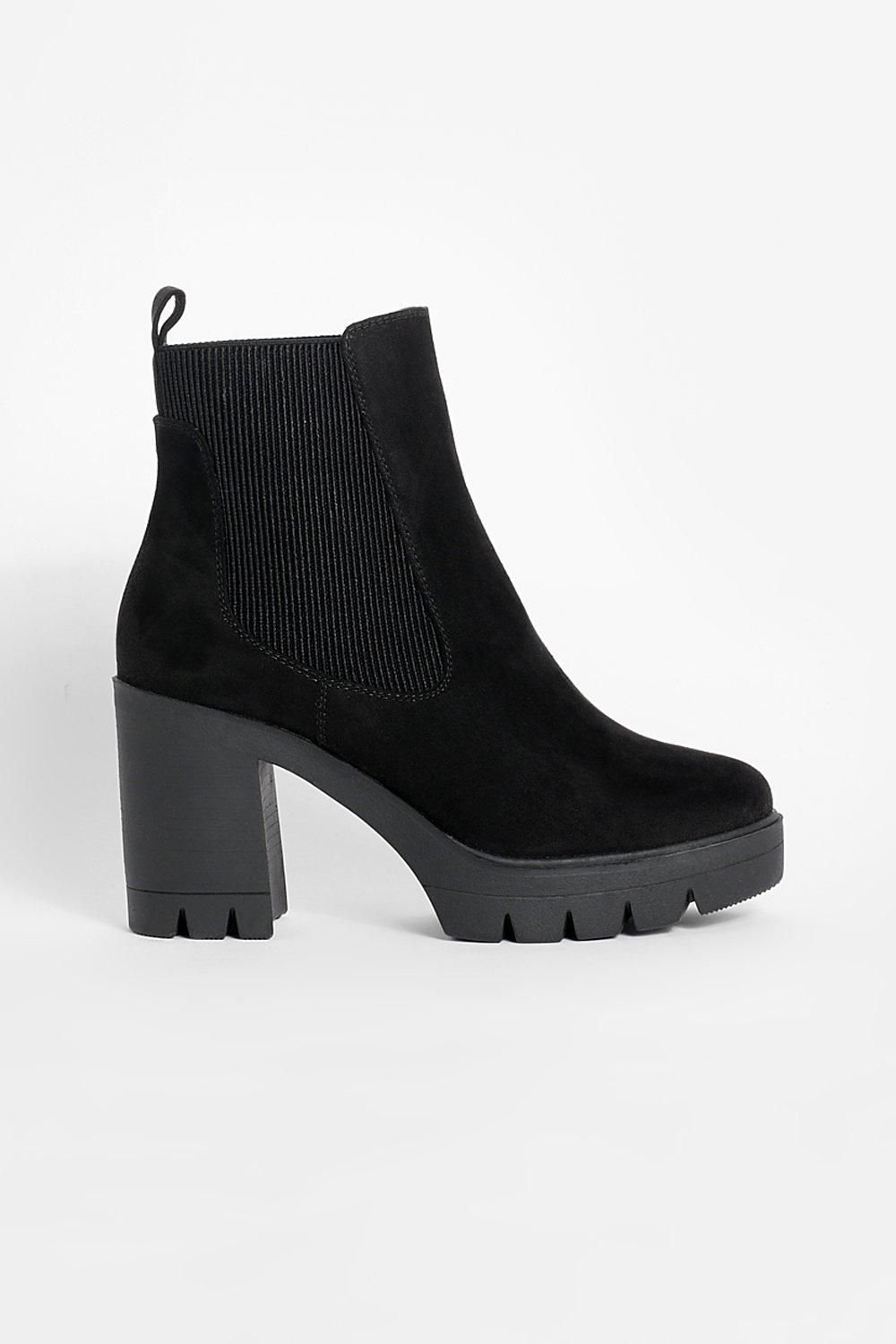Bottines Chelsea b talon ghlid - Pied large
