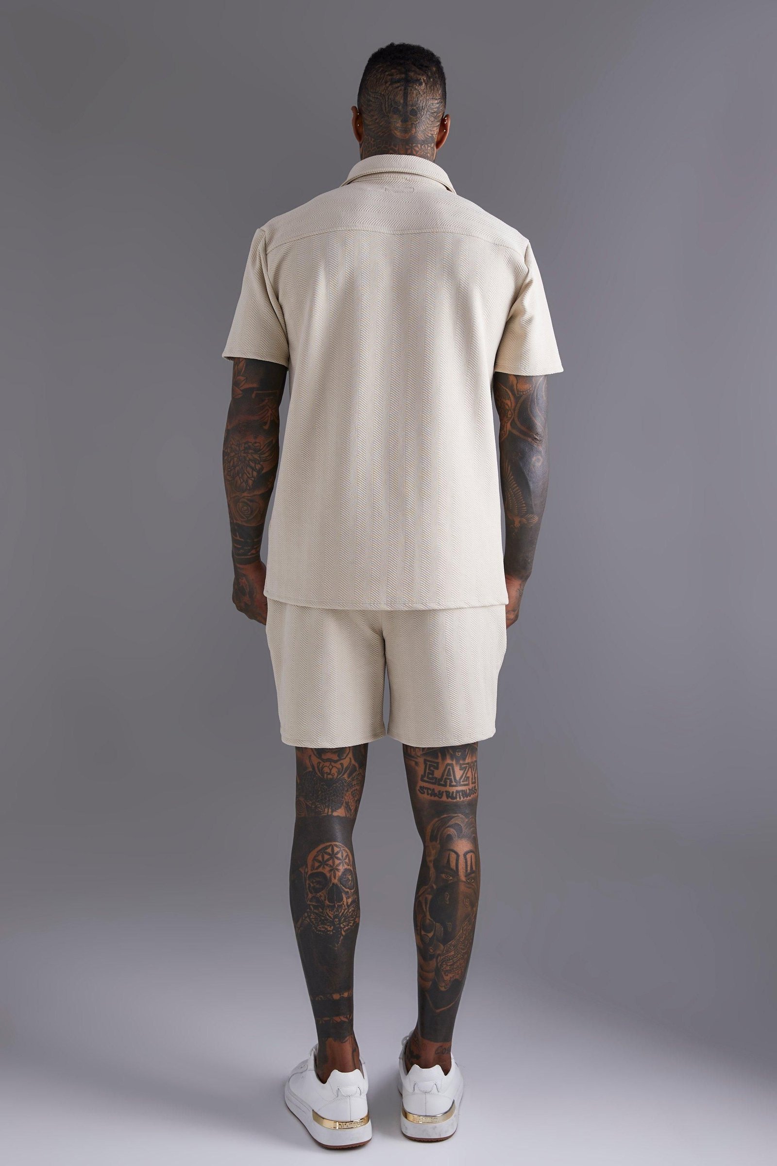 Ensemble chemise w short b chevrons - Pierre