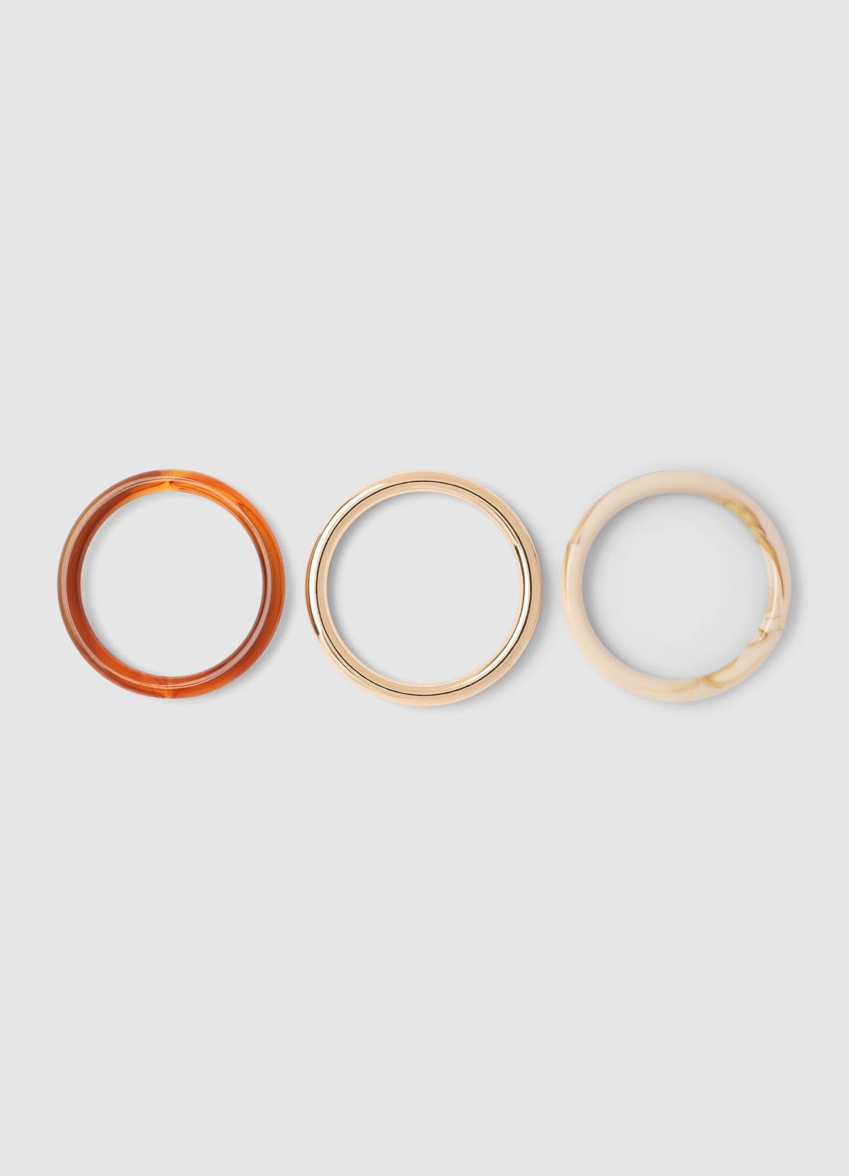 Lot de 3 bracelets joncs dorés