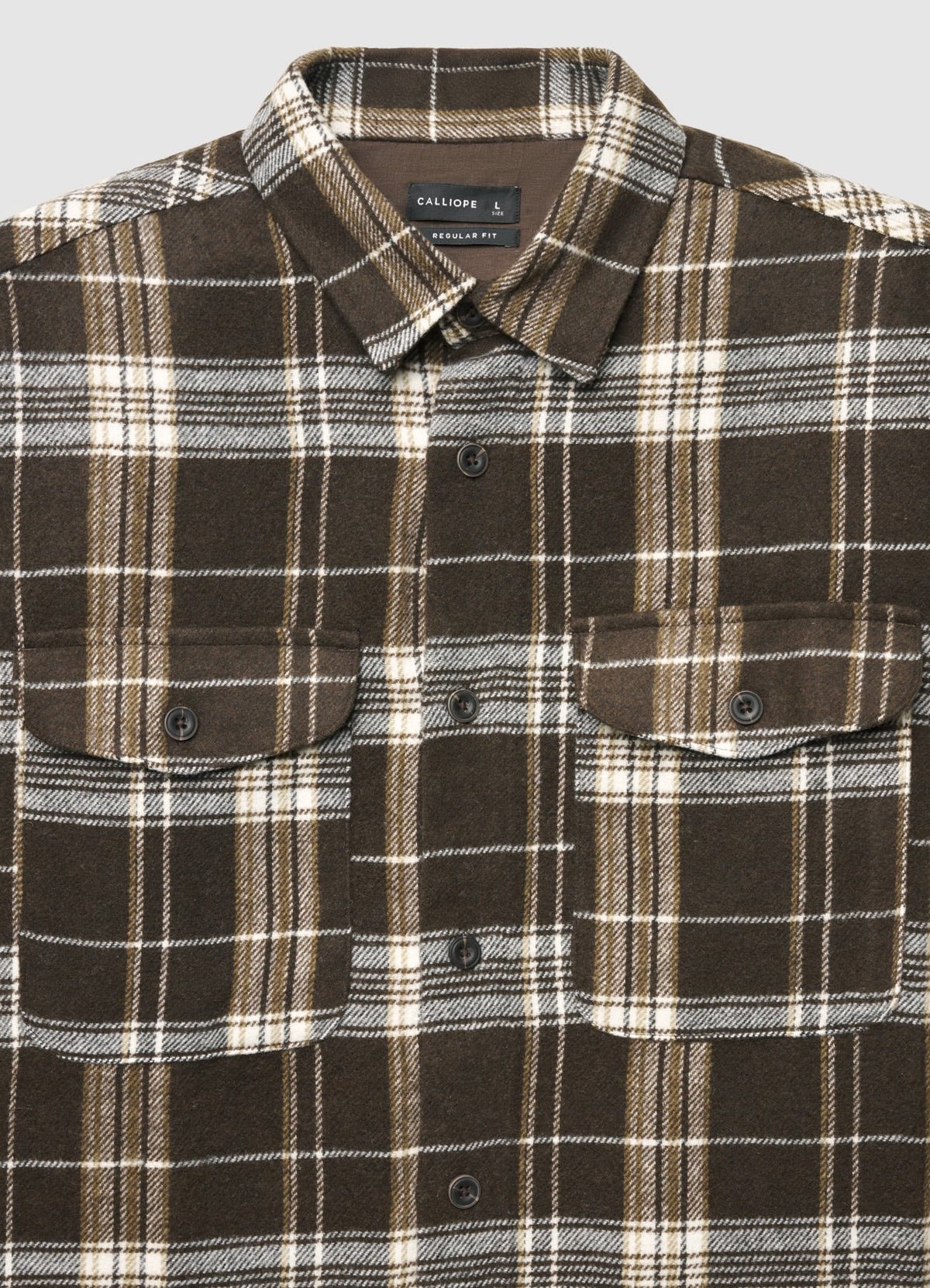 Checked shirt with flap pockets