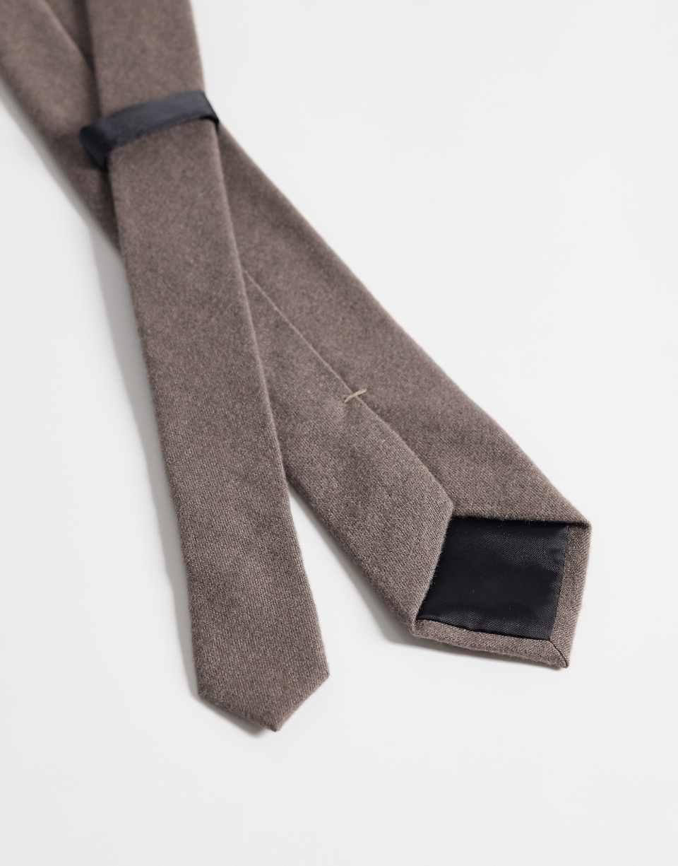 Brown Flannel Tie