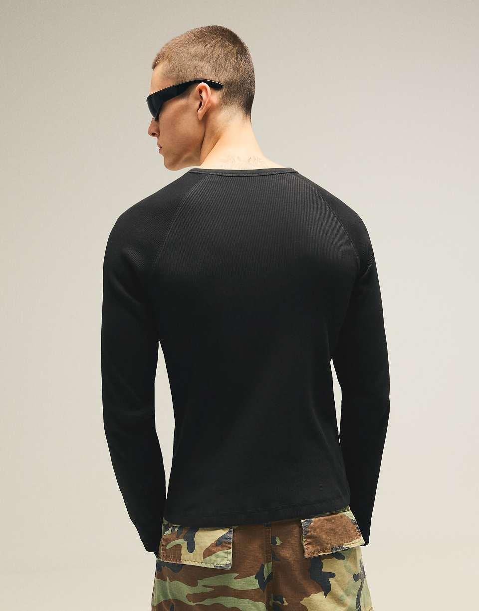 T-shirt slim côtelé b kmam twal k7el