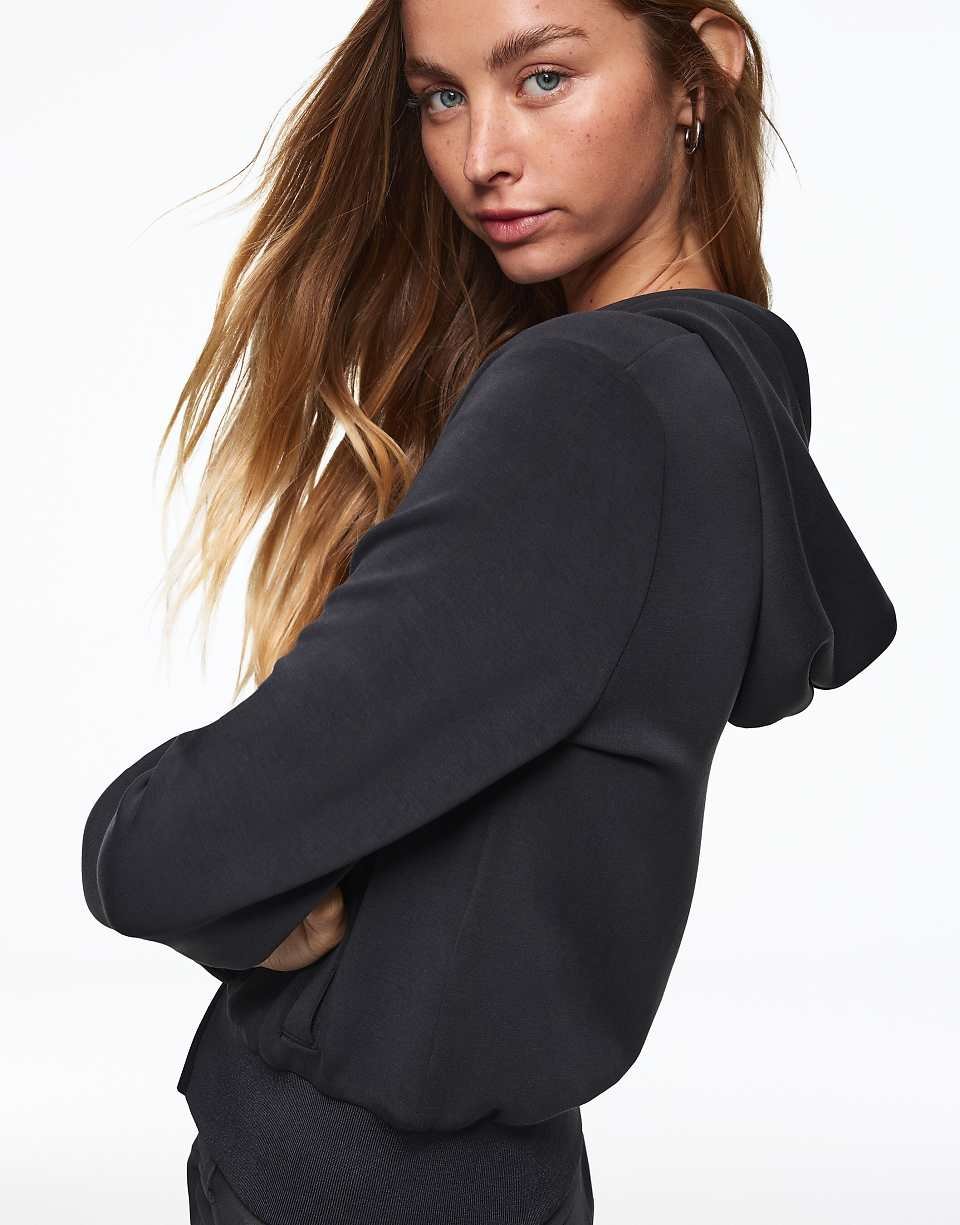 Sweat b capuche w fermeture éclair - Gris délavé