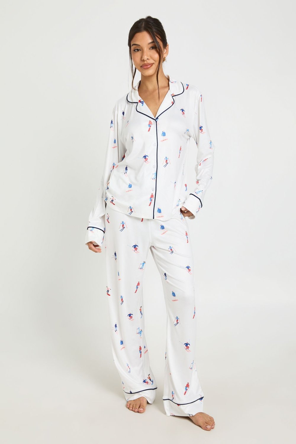 Pyjama haut w sarwal b tsawer d ski b passepoil