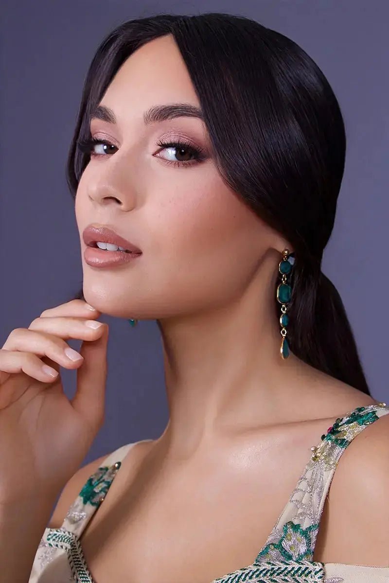 Boucles d'oreilles twal b 7jer khdrin