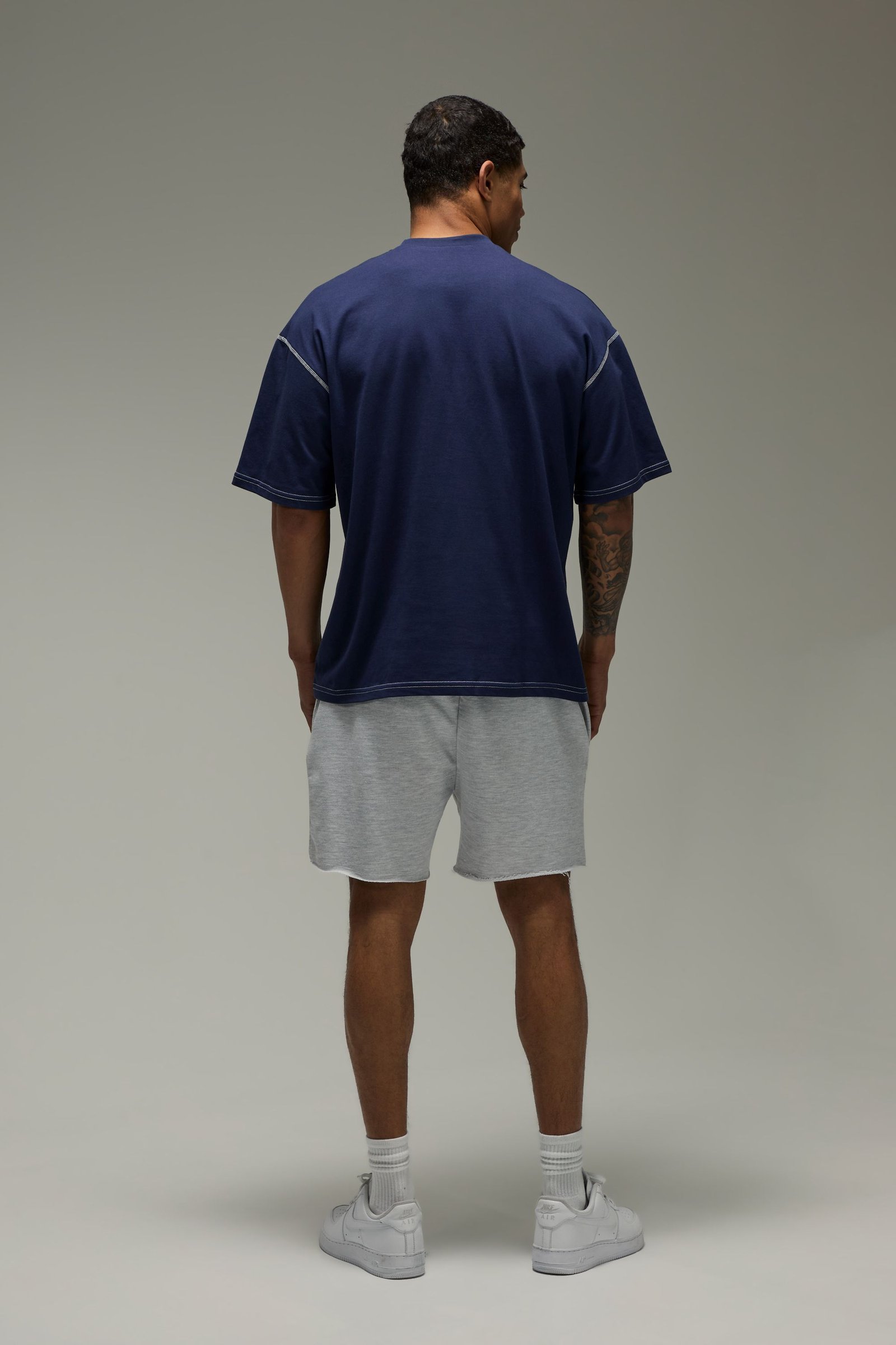 T-shirt oversize b surpiqûres contrastées Training Dept