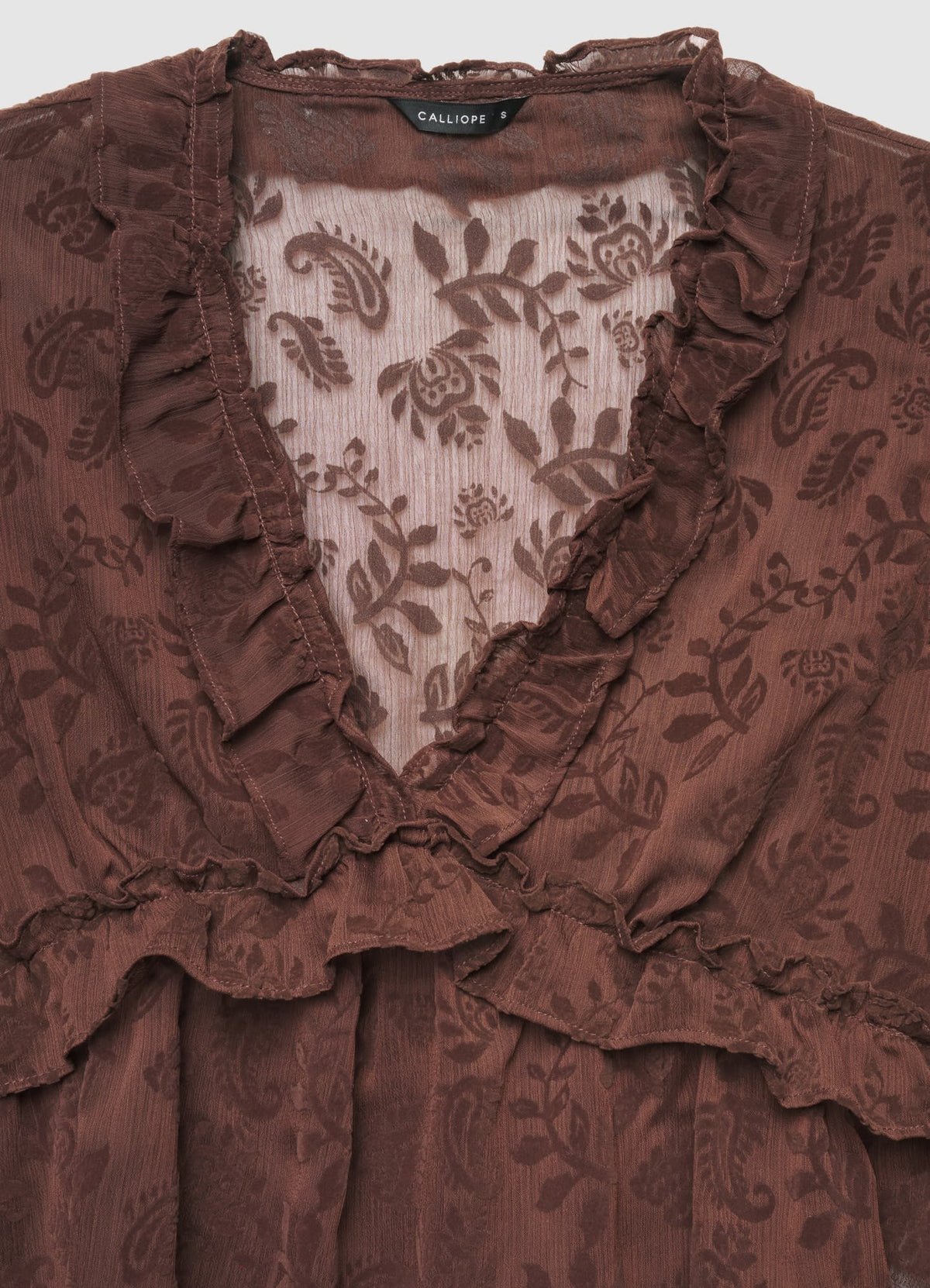 Blouse b lwerd col V b volants