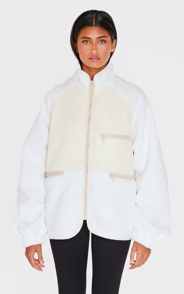 Veste b sensla f polaire teddy byda b détails contrastés