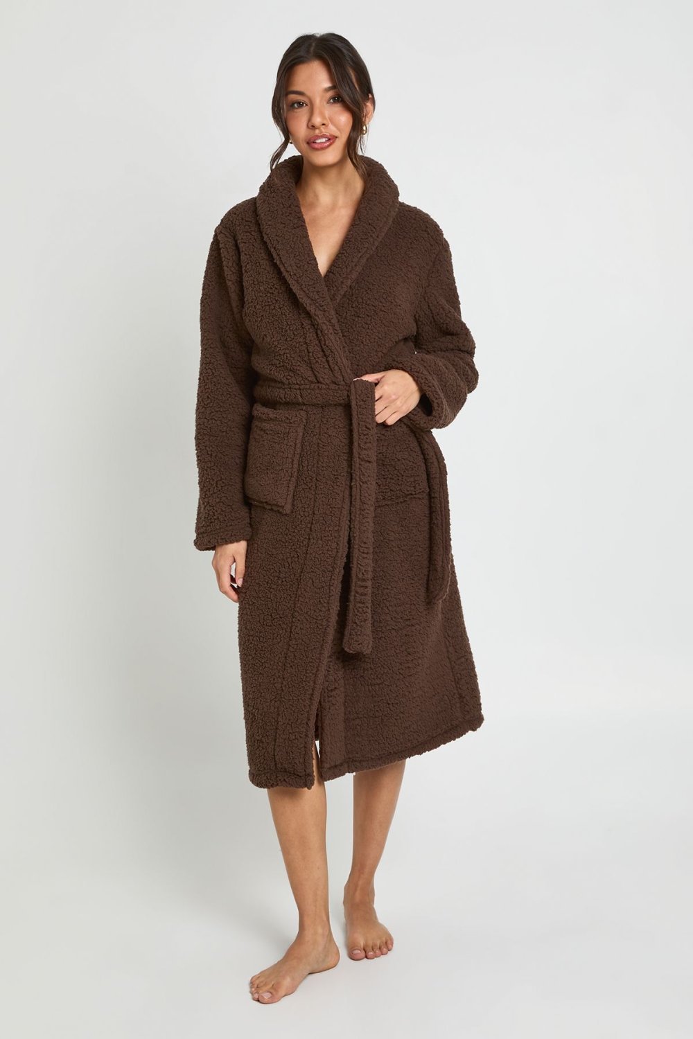 Peignoir twil f polaire chocolat