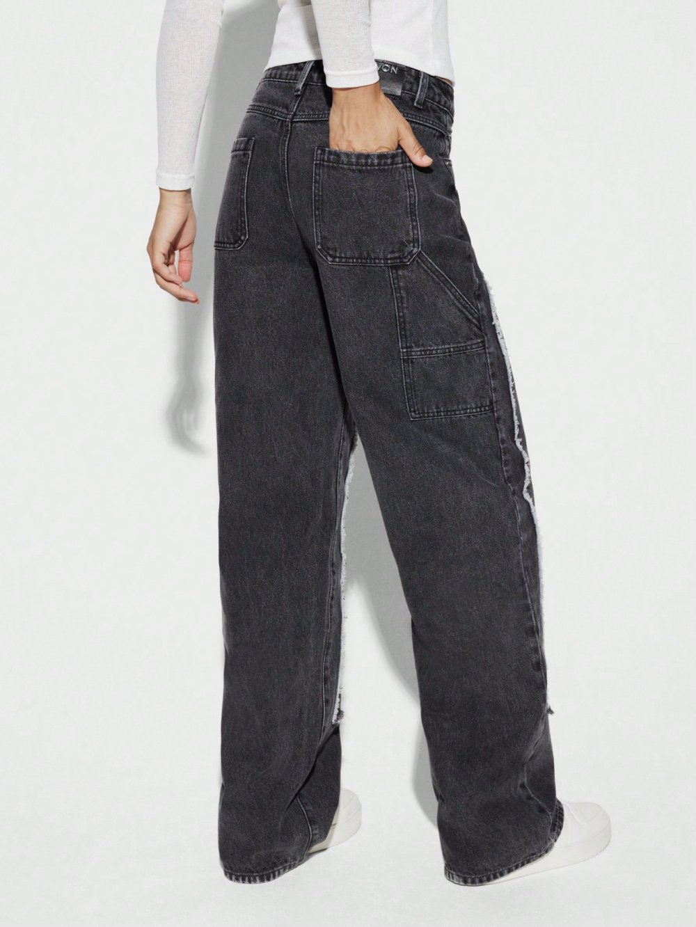 Jean slim taille haute b khyata bayna