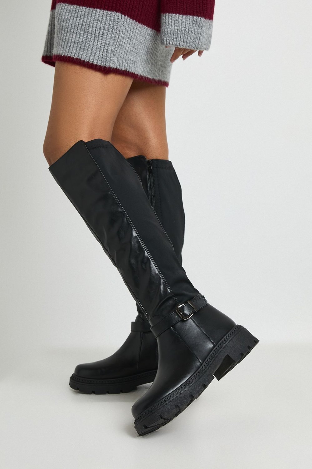 Bottes twal b semelle ghlida b boucle - Pied large
