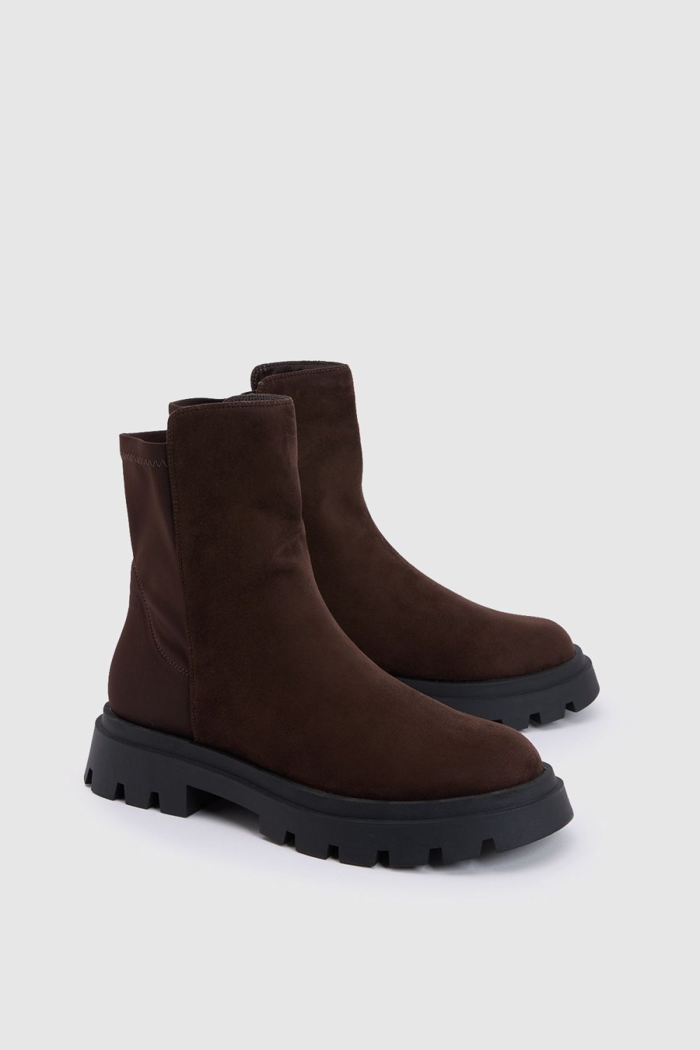 Stretch faux suede Chelsea boots