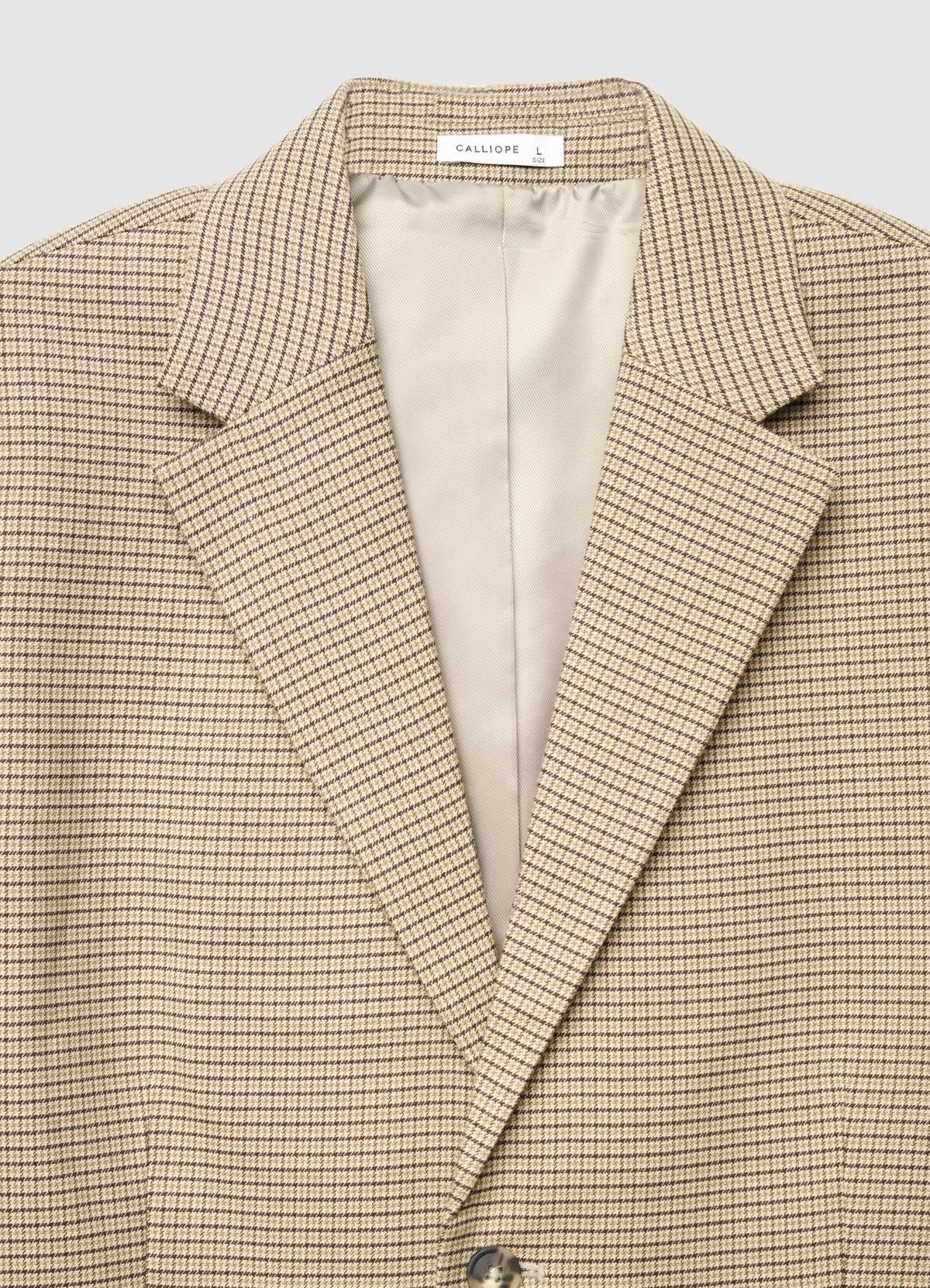Lined boxy checked jacket