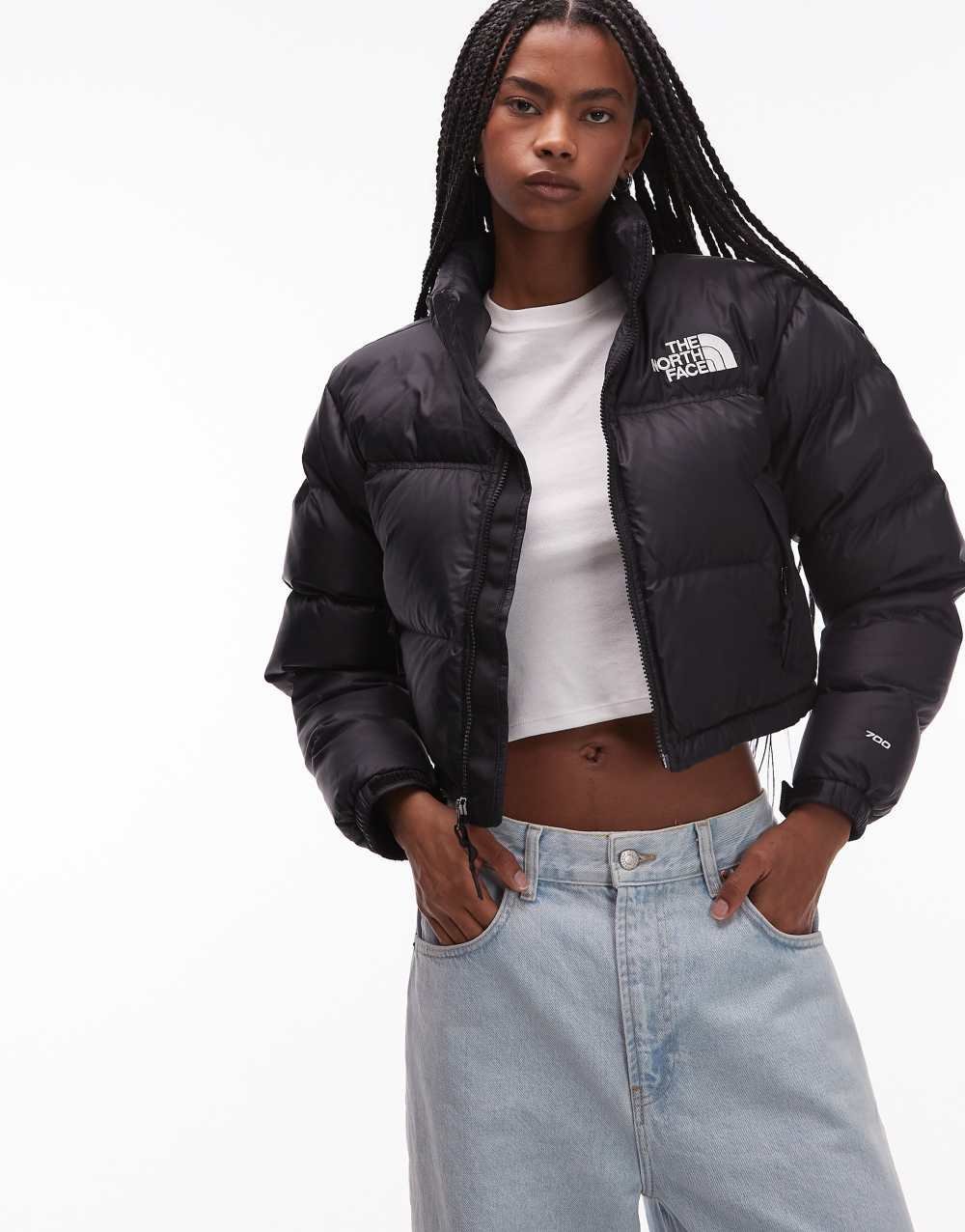 Nuptse short down jacket in black