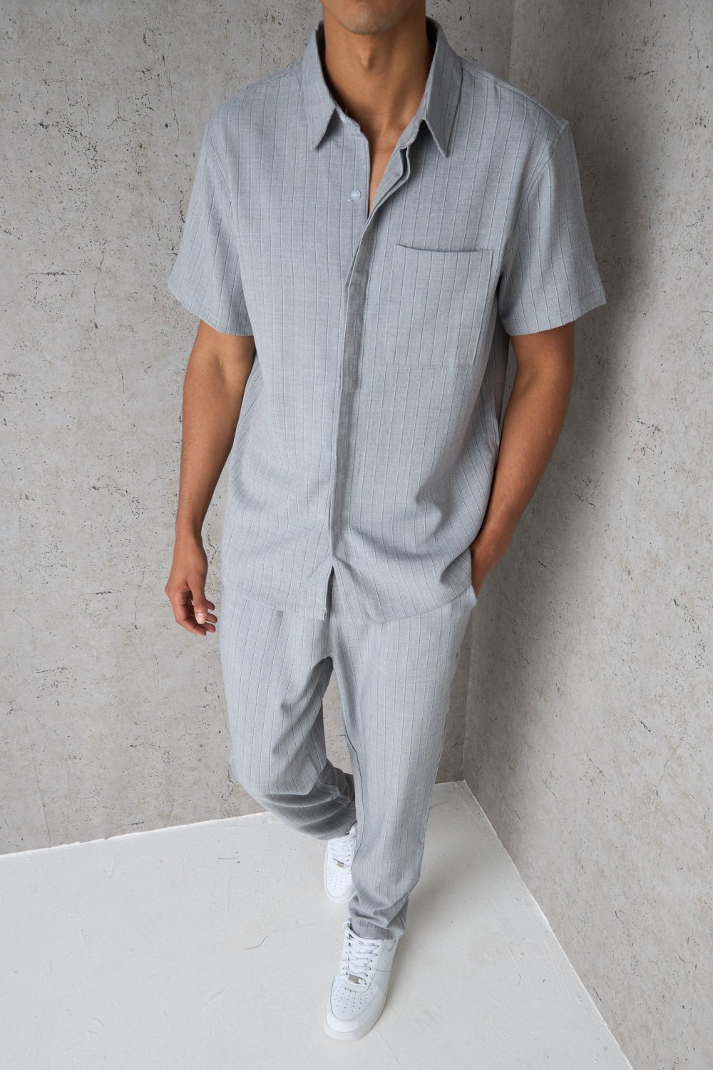 Ensemble chemise w pantalon b khtout rmadi