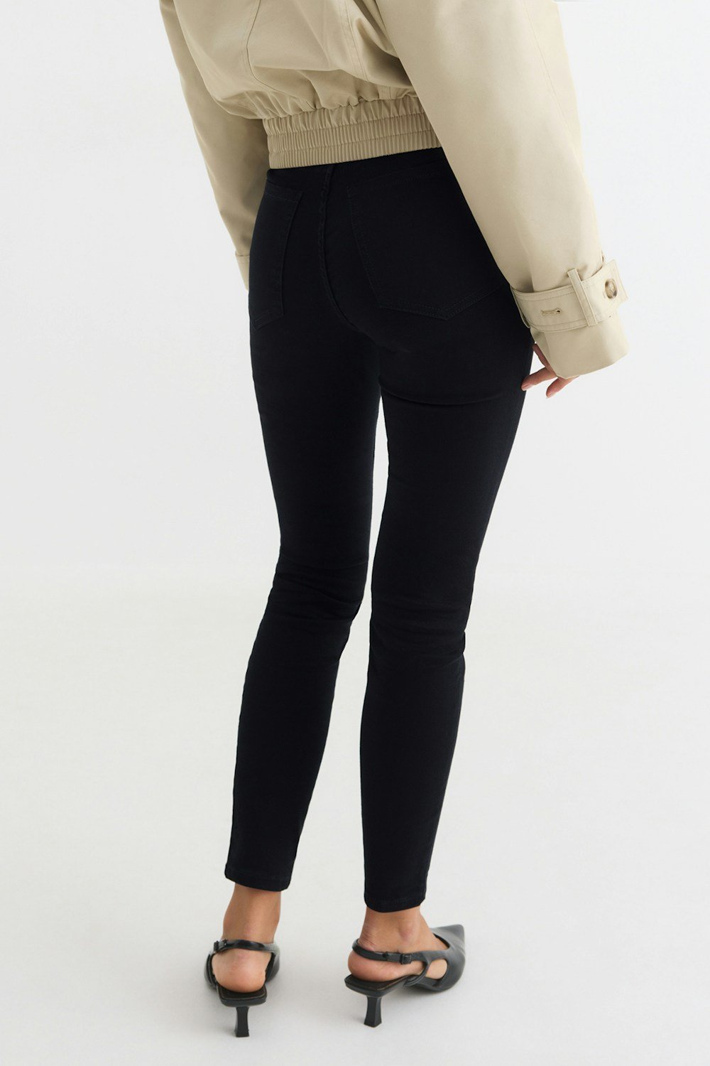 Jean skinny taille haute noir