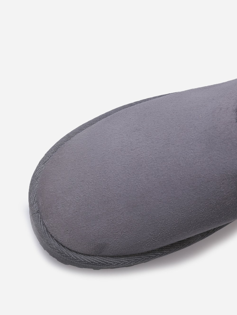 Grey lined platform ankle boots
