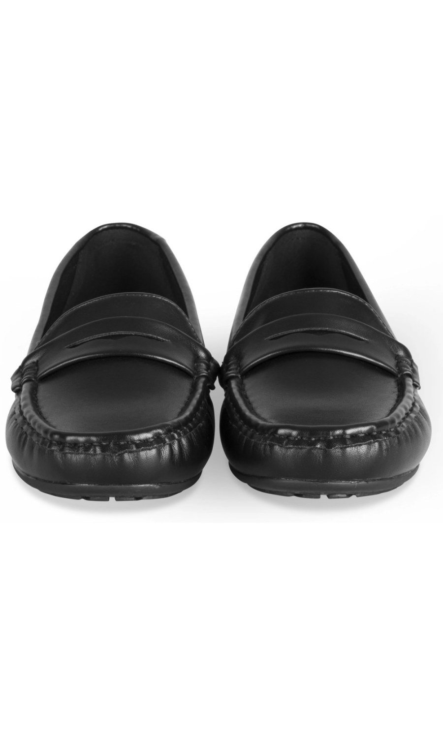 Mocassins similicuir à bride noirs