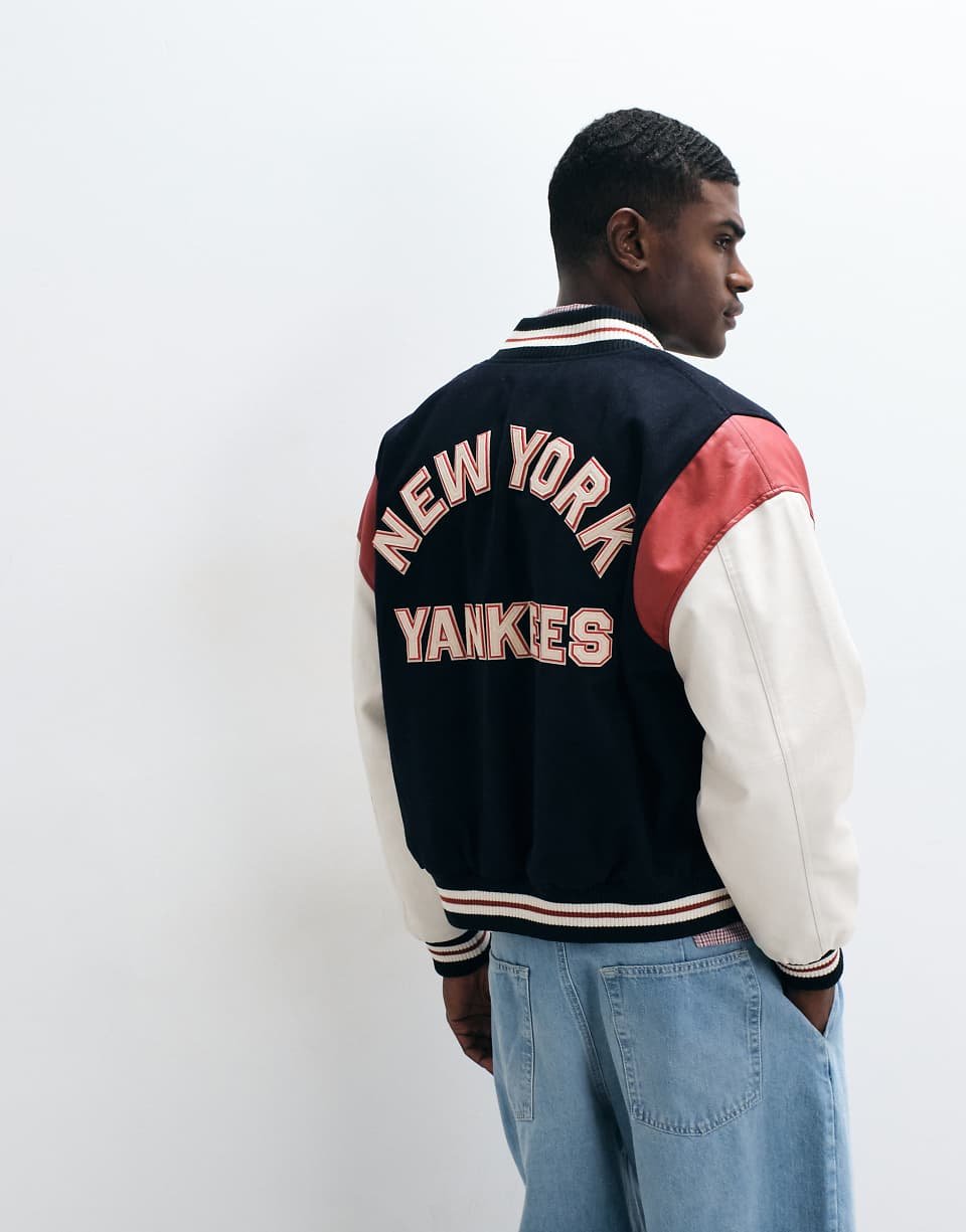 NY Yankees - Veste universitaire en laine mélangée - Noir multicolore
