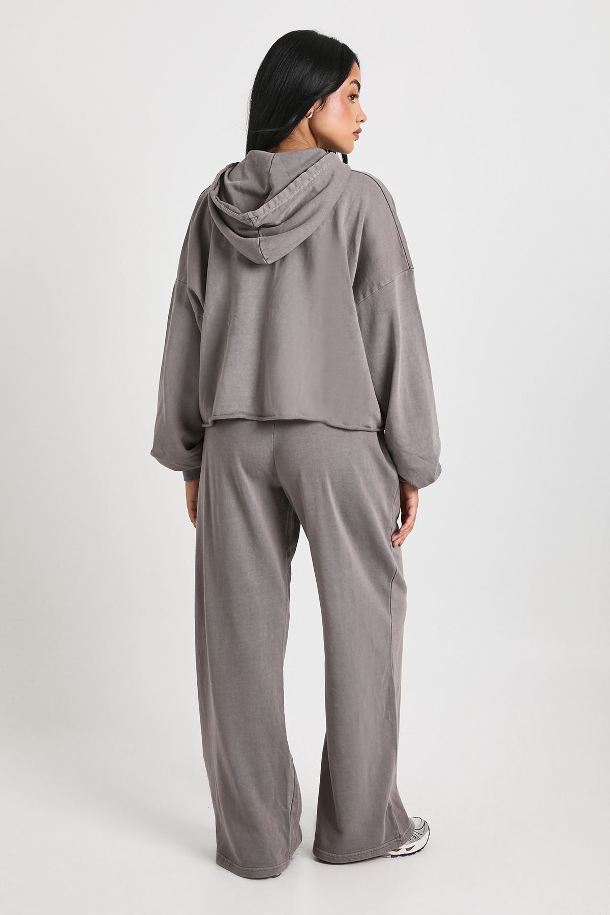 Ensemble jogging jambe droite aspect délavé ourlet usé