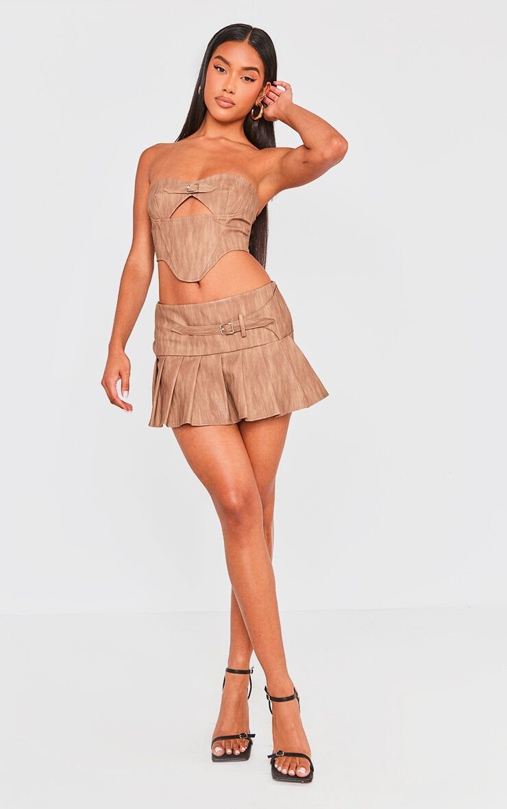Haut bandeau f similicuir délavé b boucle
