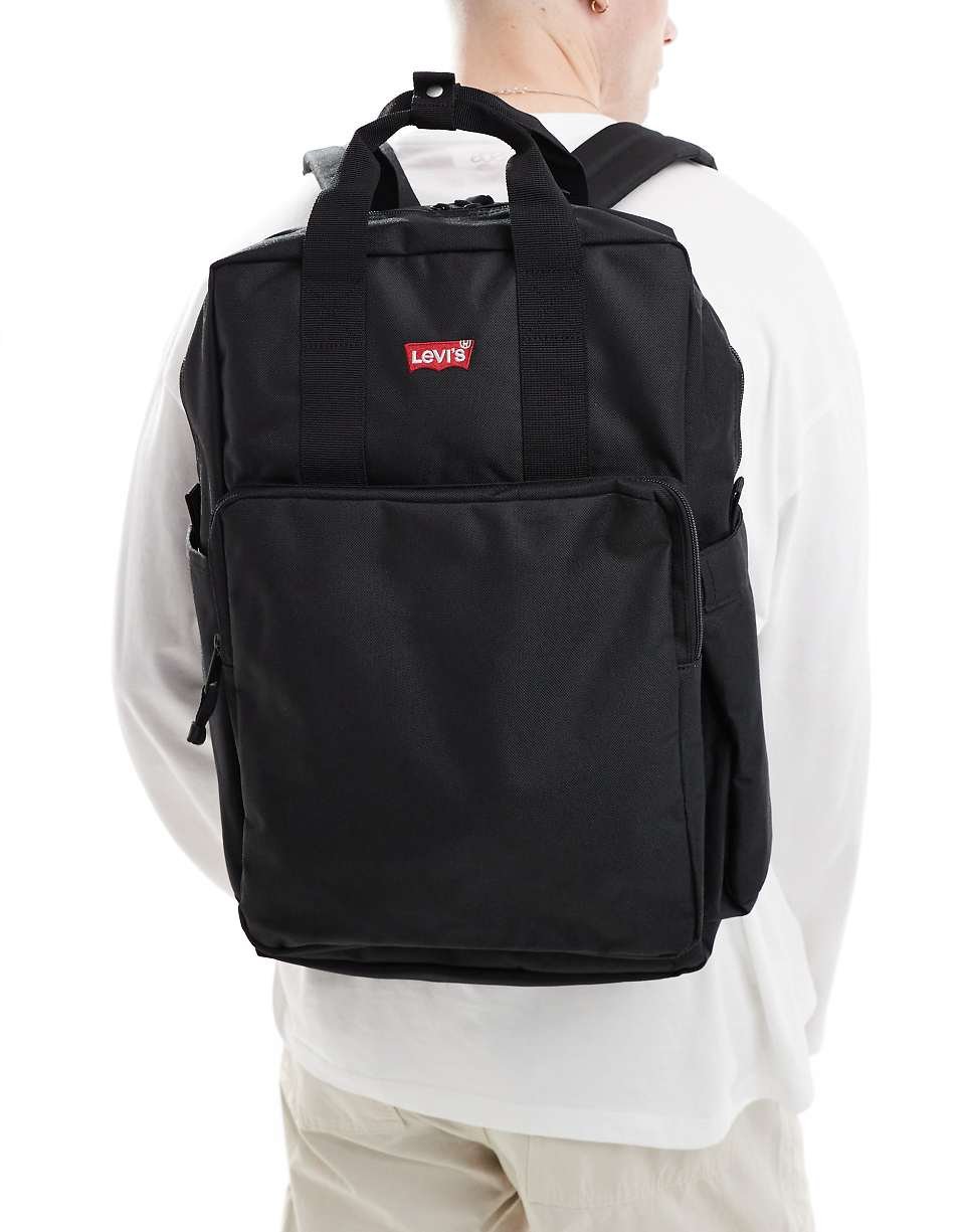 Grand sac à dos avec logo - Noir