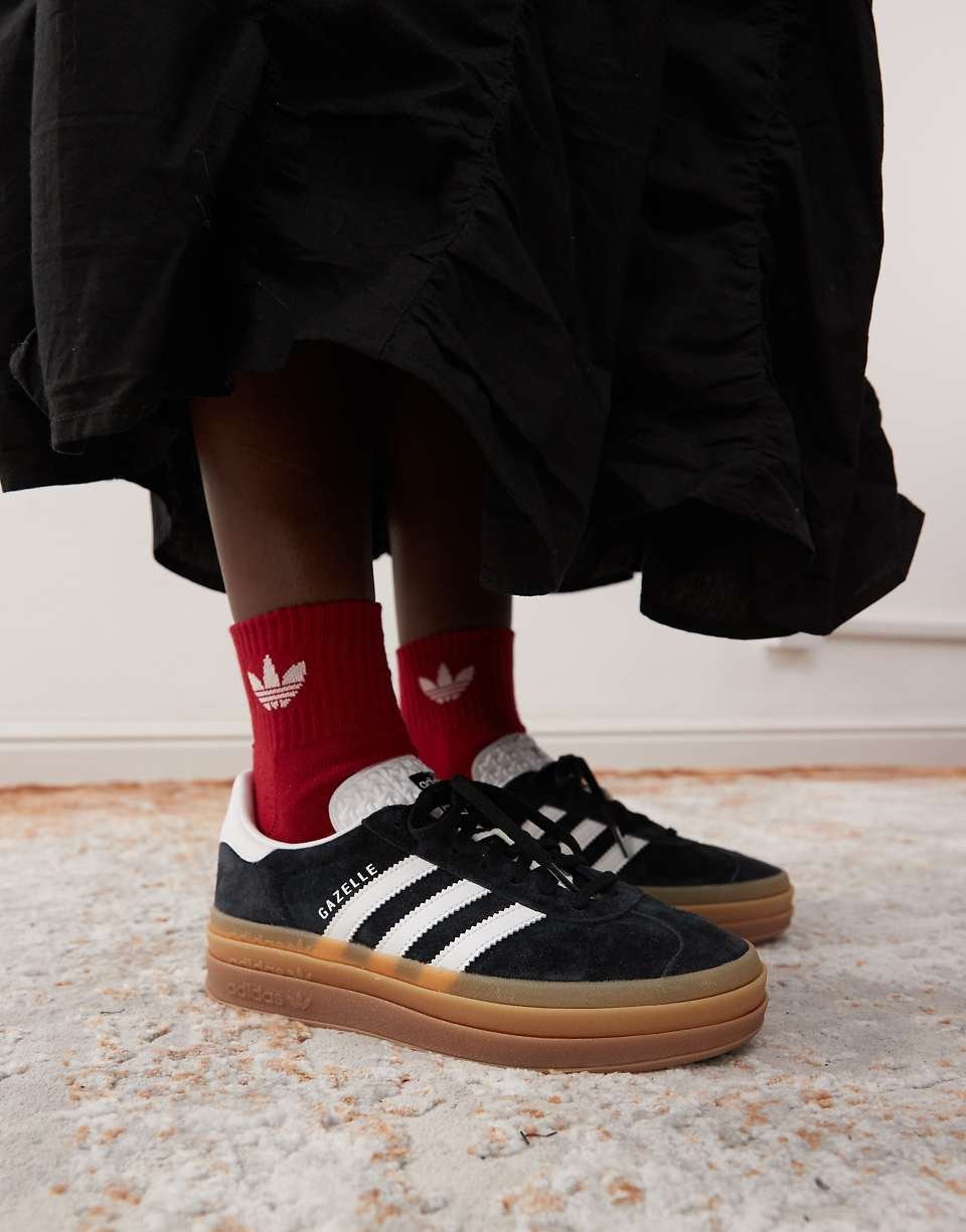 حذاء رياضي Gazelle Bold بالأسود والأبيض