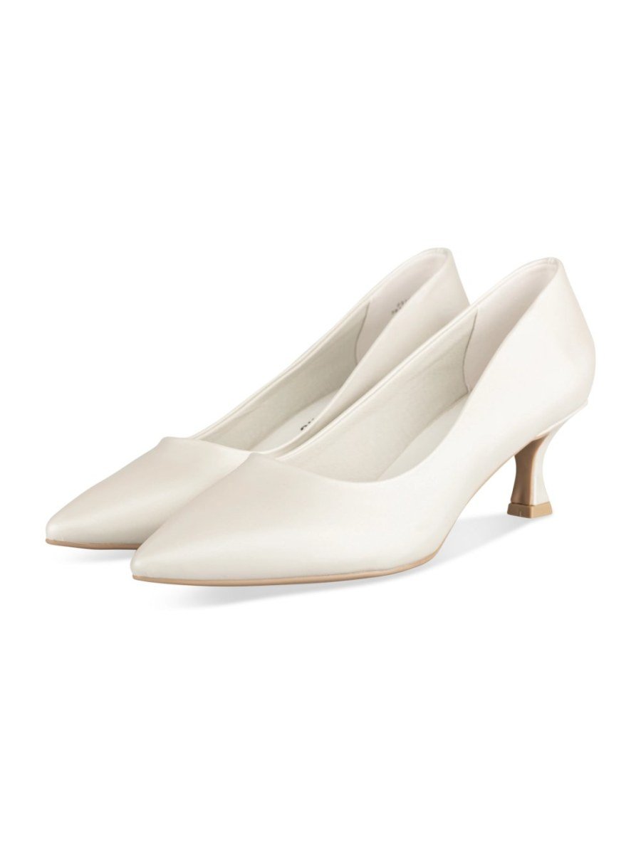 Off-white pointed spool-heel pumps
