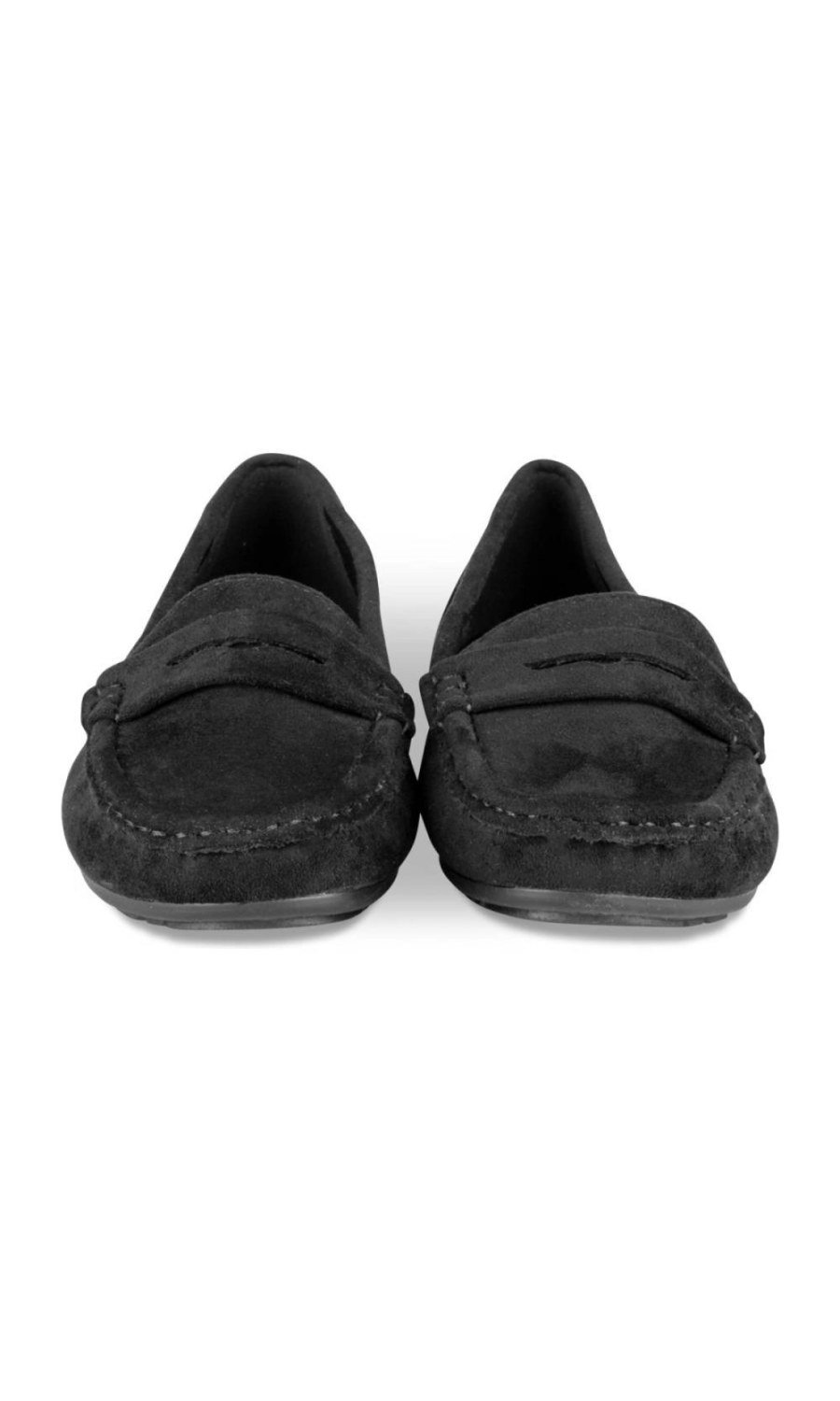 Mocassins en suédine à bride noirs