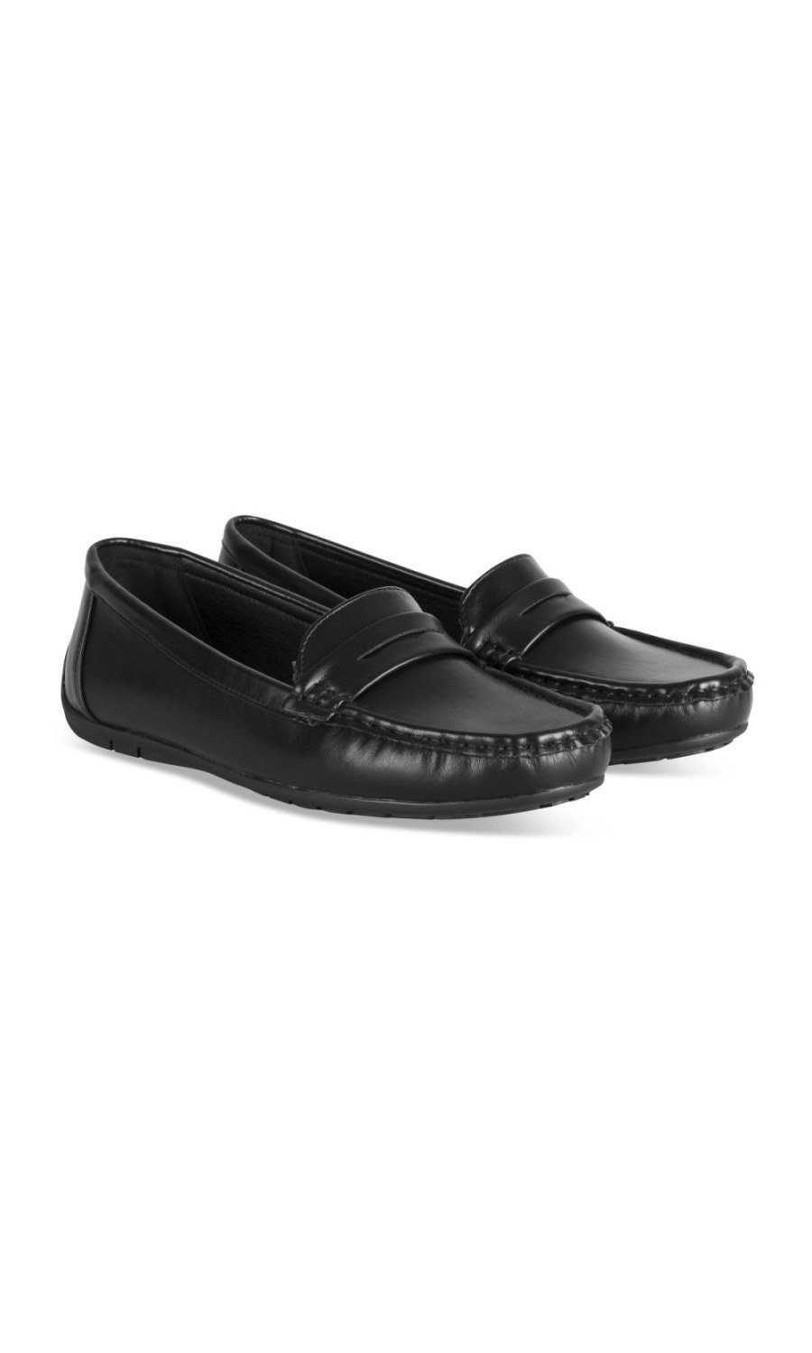 Mocassins similicuir à bride noirs