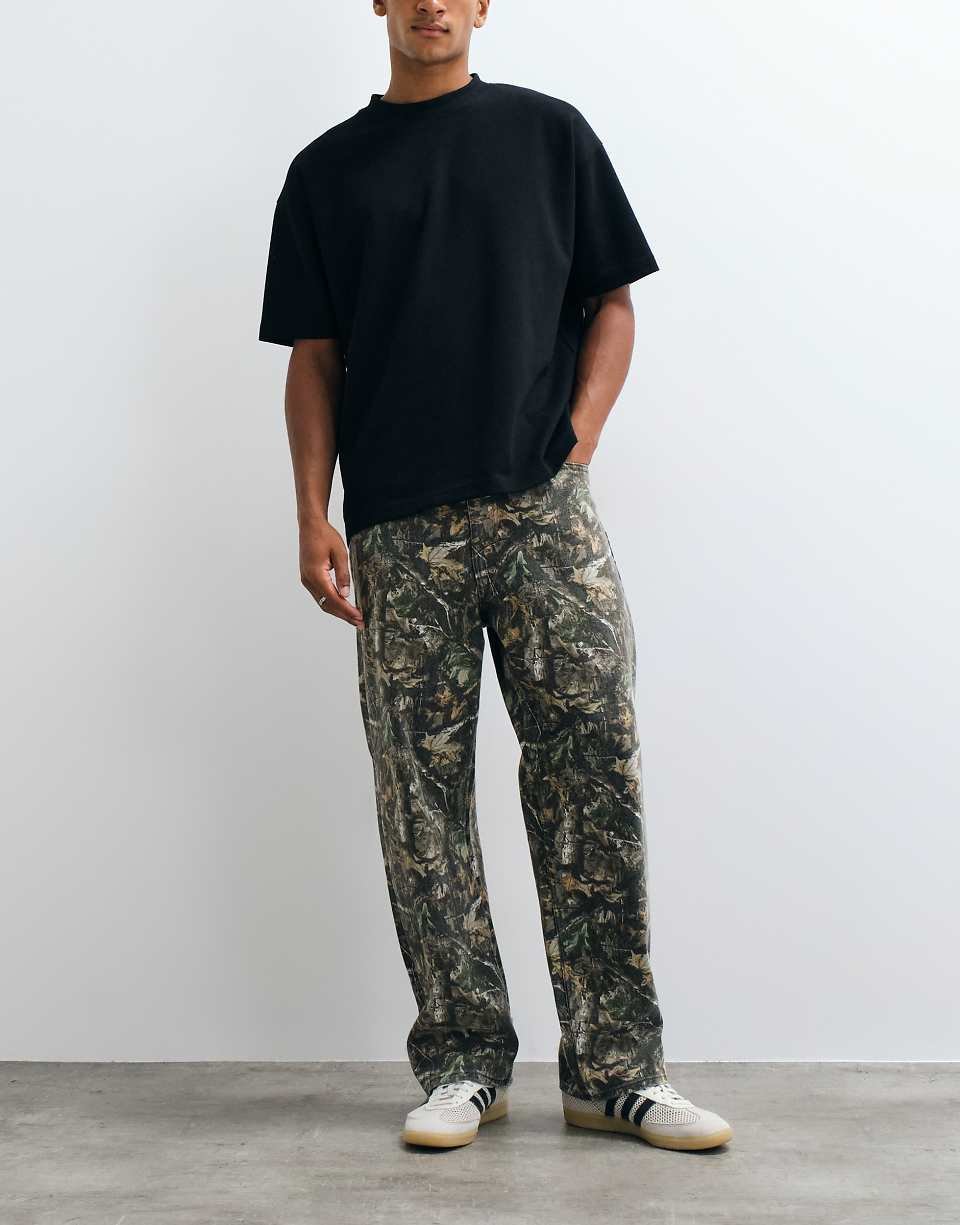 Alex pantalon de travail imprimé camouflage feuillage