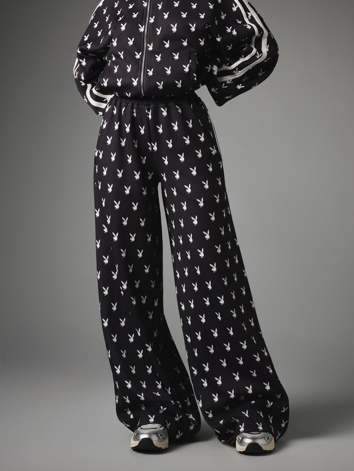 Pantalon de survêtement large imprimé lapin