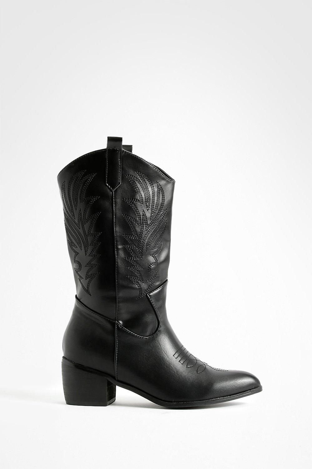 Bottines western b languette - Pied large