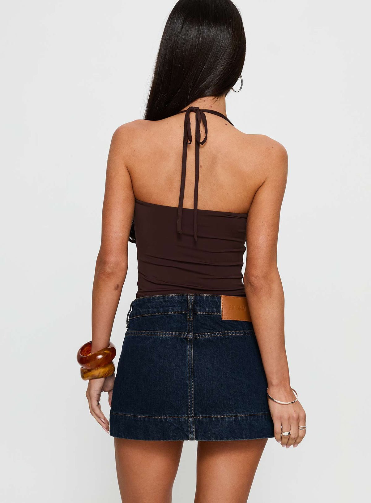 Mini-jupe jean taille basse
