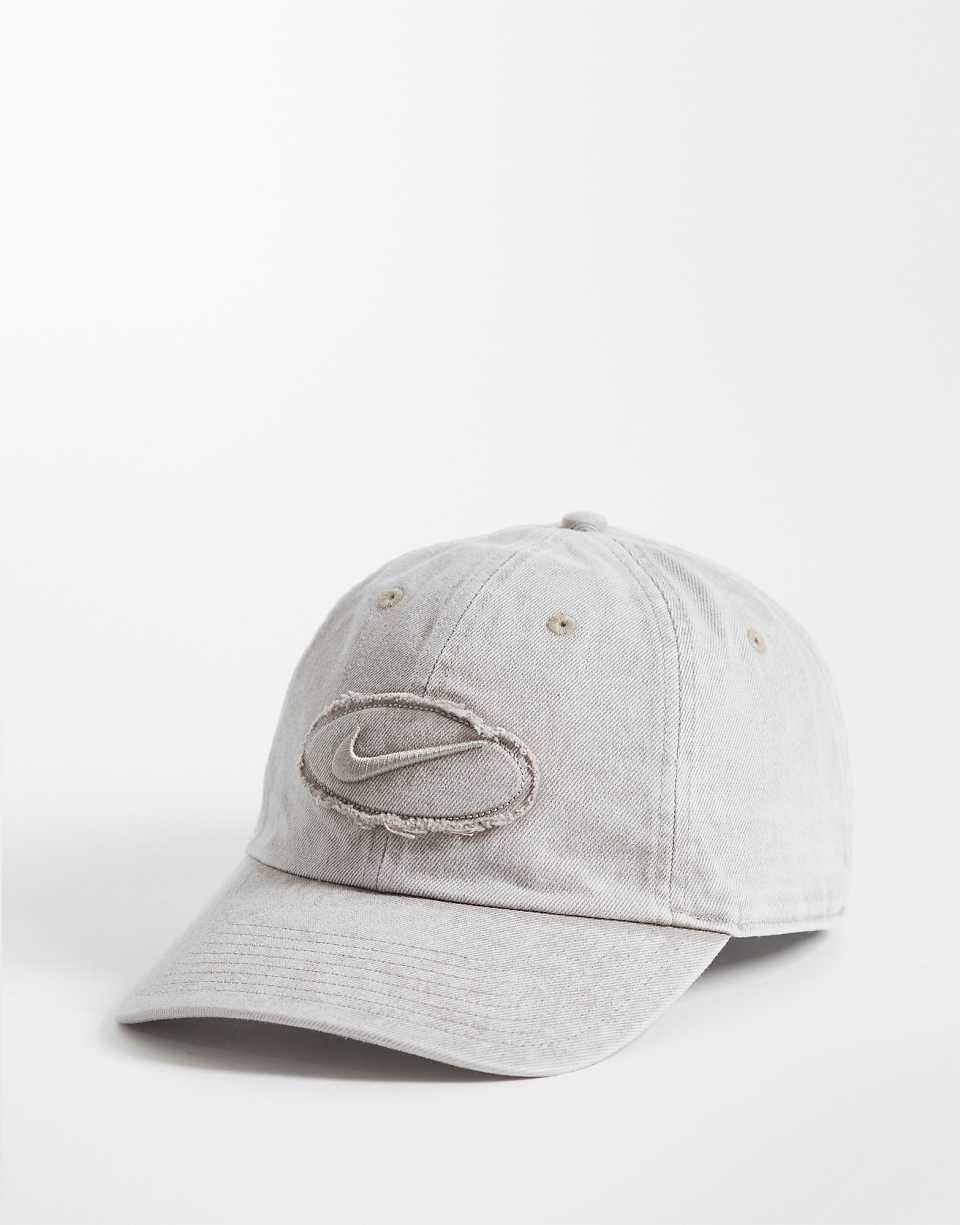 Club - Casquette en denim avec écusson - Beige