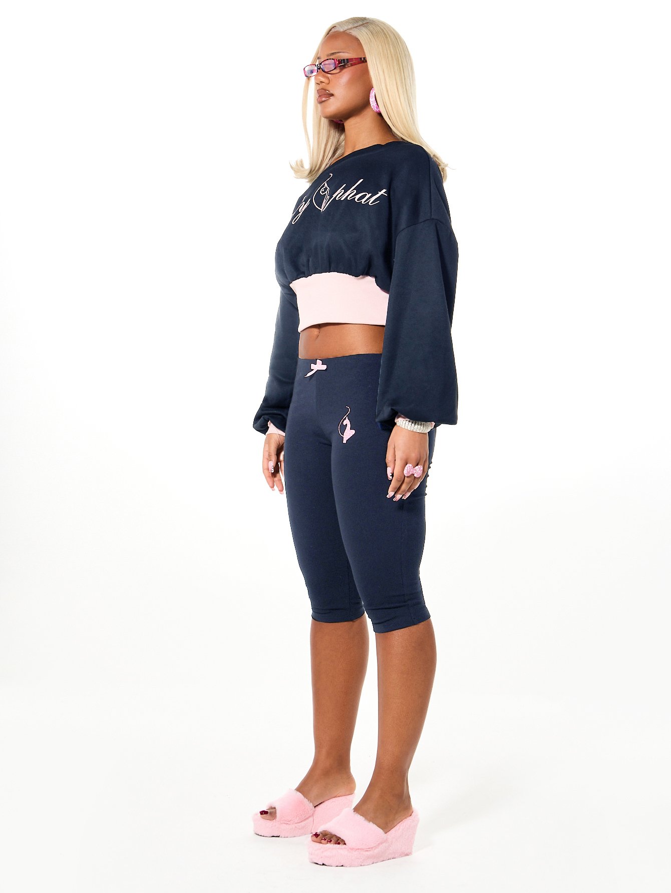 Leggings Capri Avec Impression De Logo Au Dos