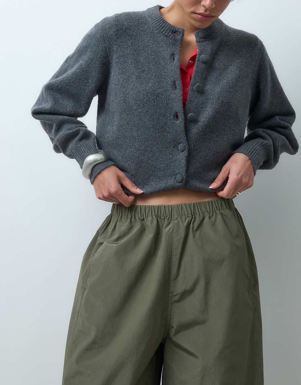 Pantalon bouffant à enfiler - Kaki