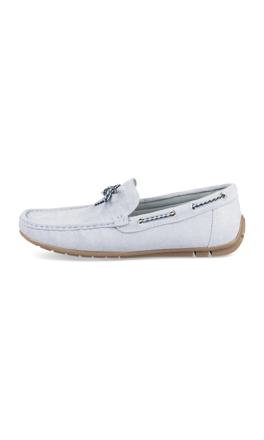 Mocassins à cordon tressé bleu ciel