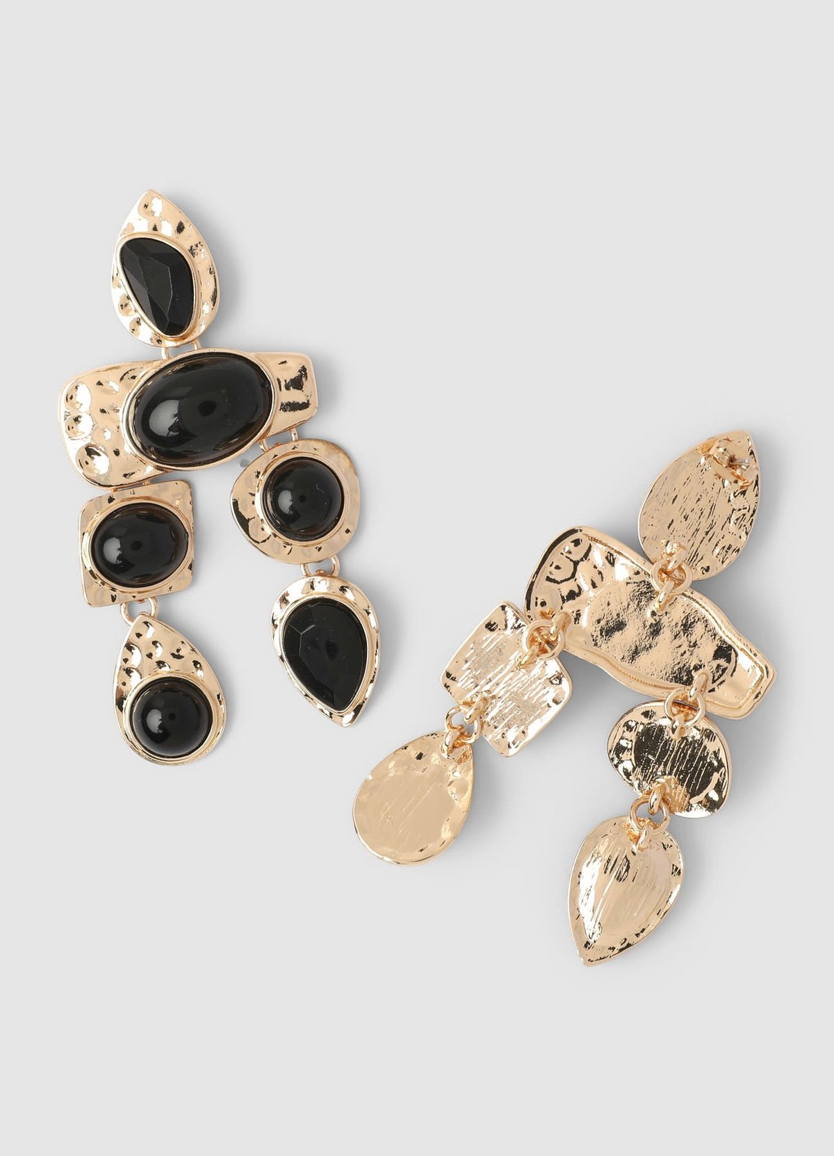 Boucles d'oreilles pendantes à pierres