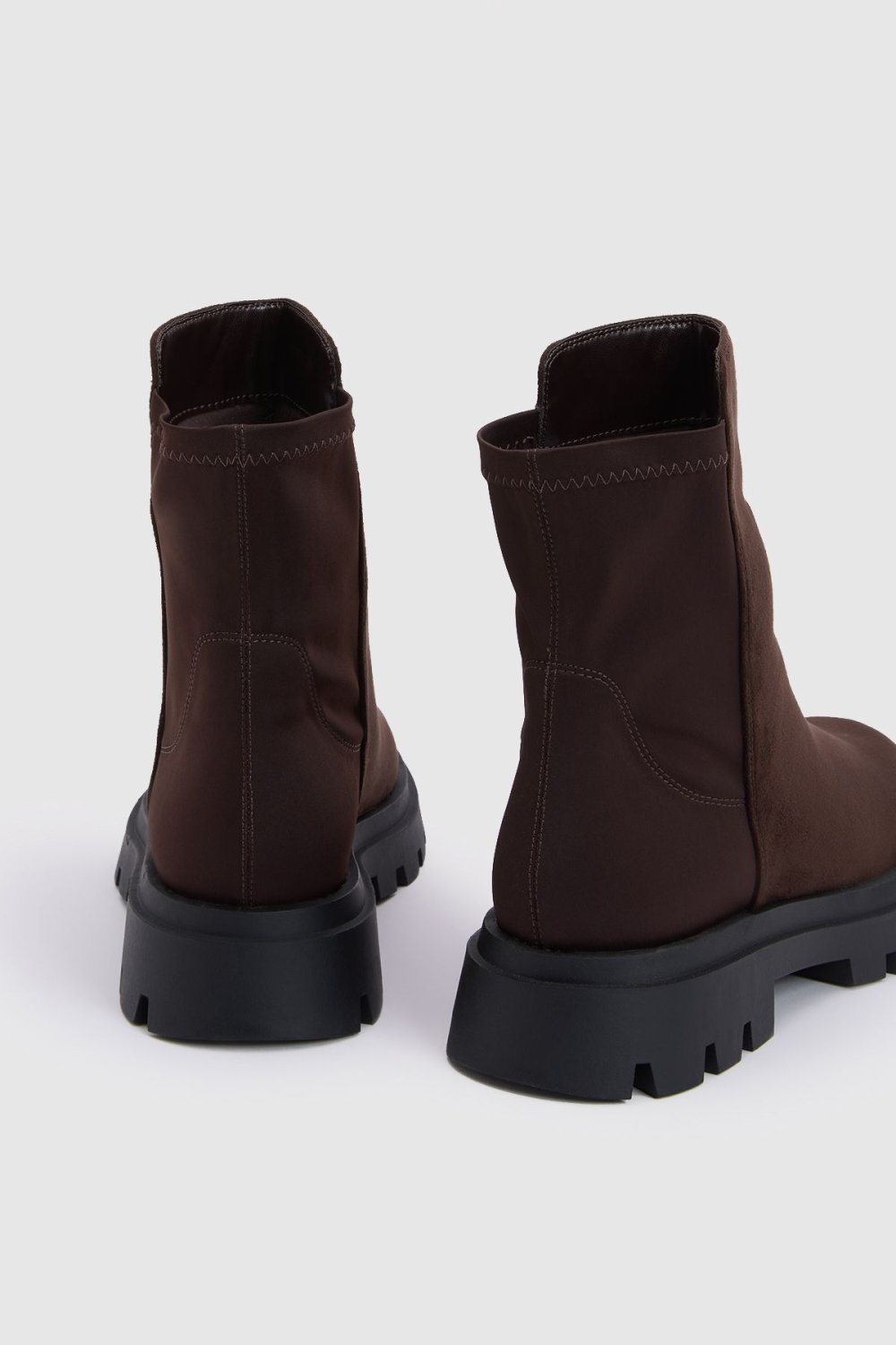Stretch faux suede Chelsea boots