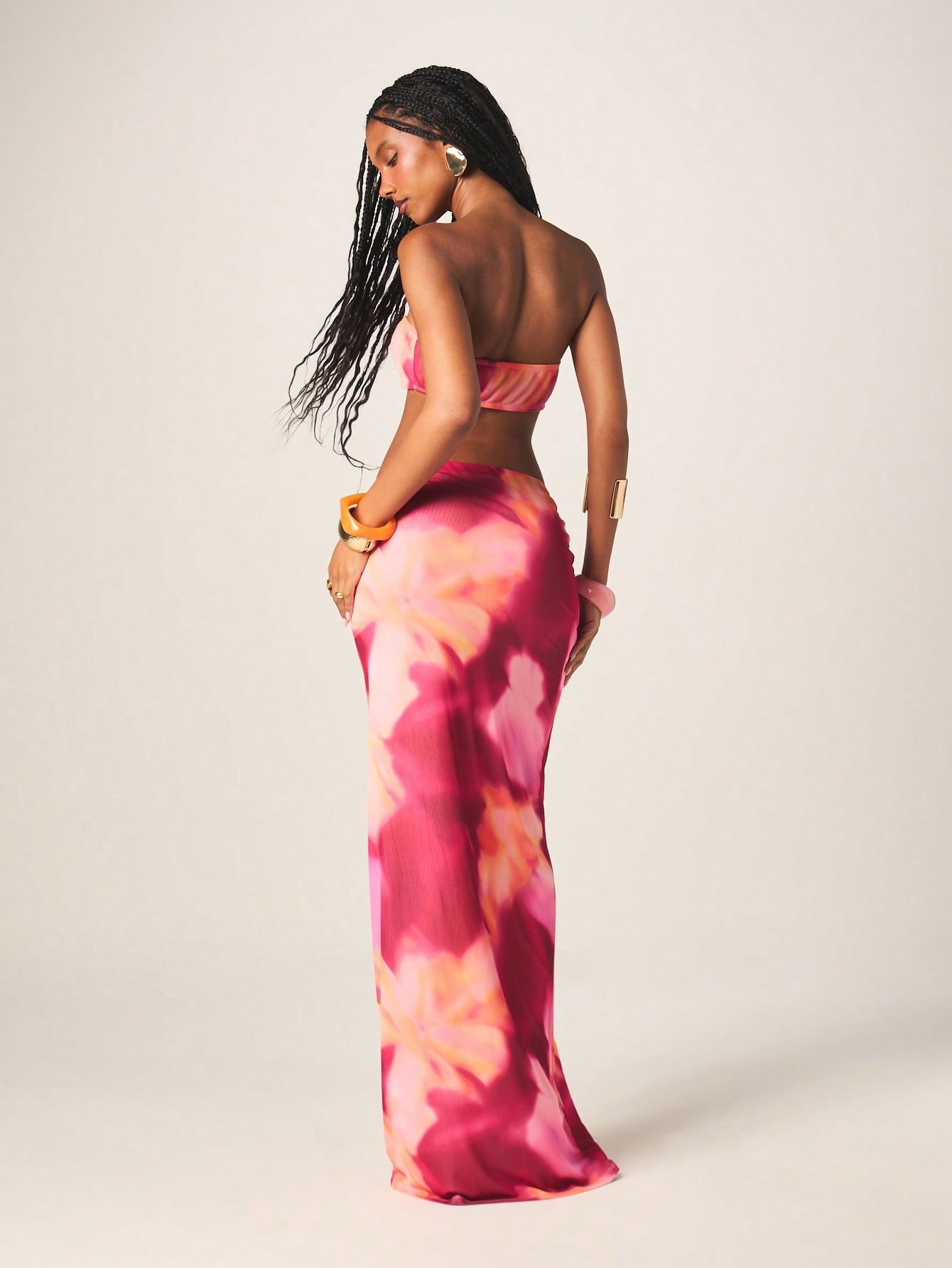 Ensemble bandeau maxi w paréo tie-dye