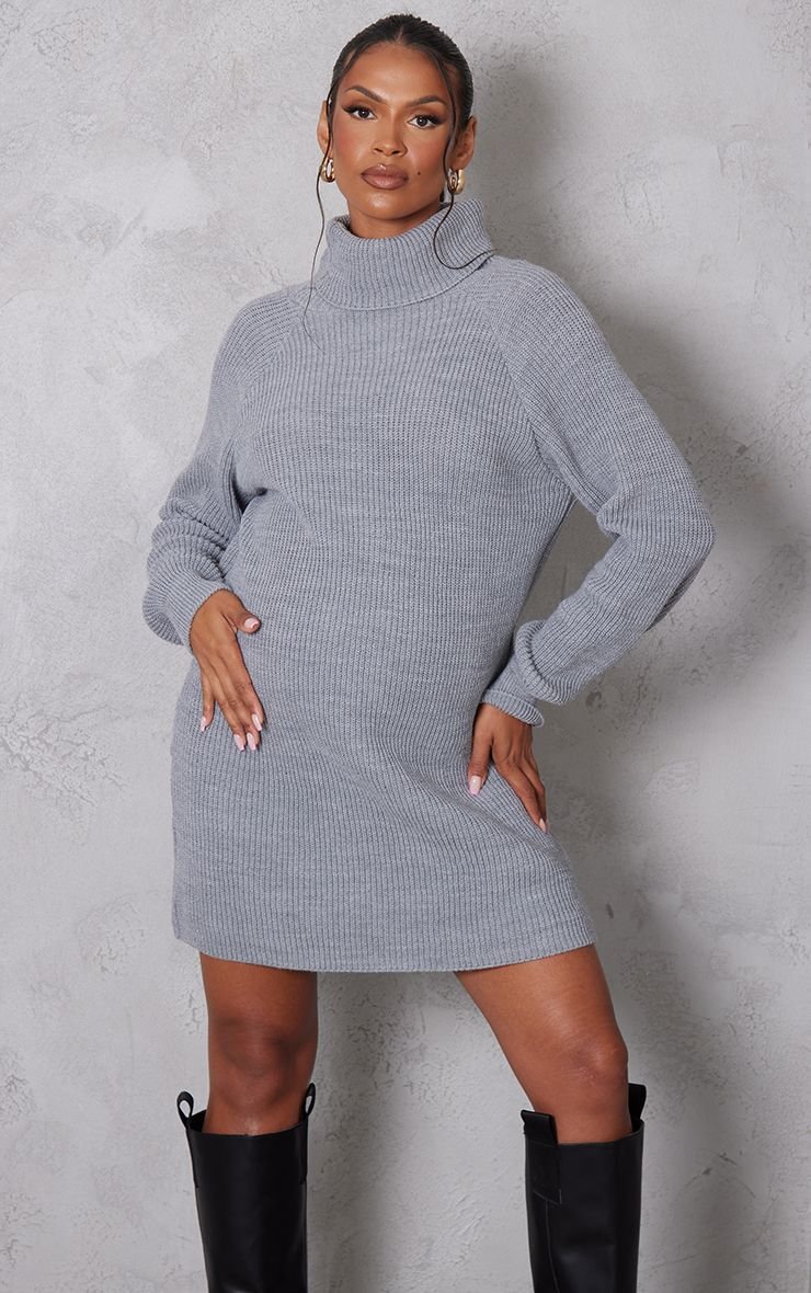 Robe Pull Col Montant Oversize Maternité