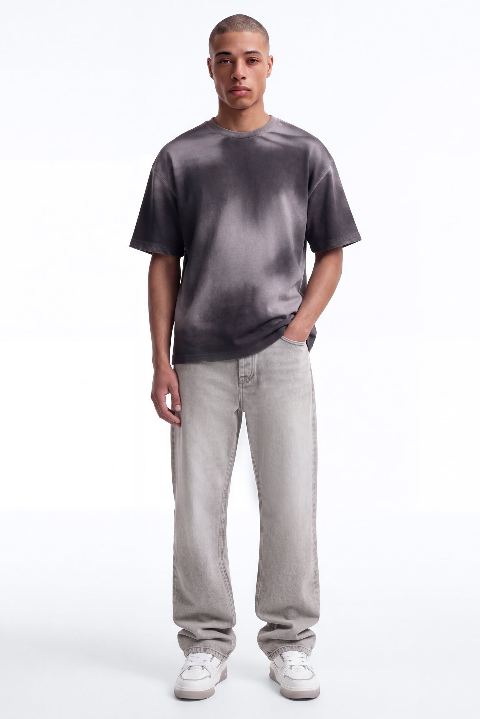 T-shirt oversize molleton délavé
