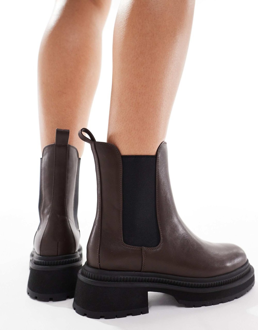 Bottines Chelsea chunky taupe