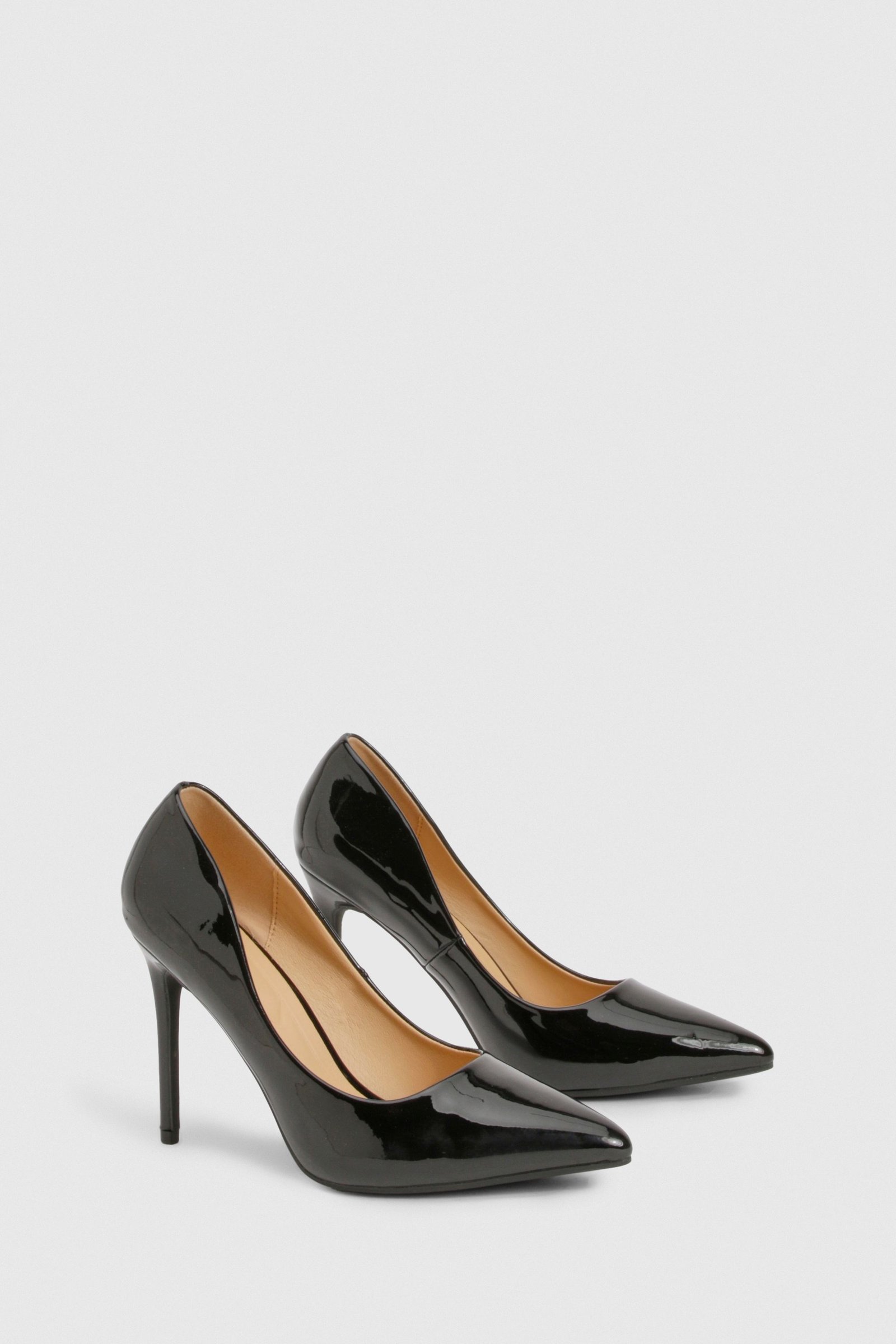 Escarpins vernis b talon aiguille - Pied large