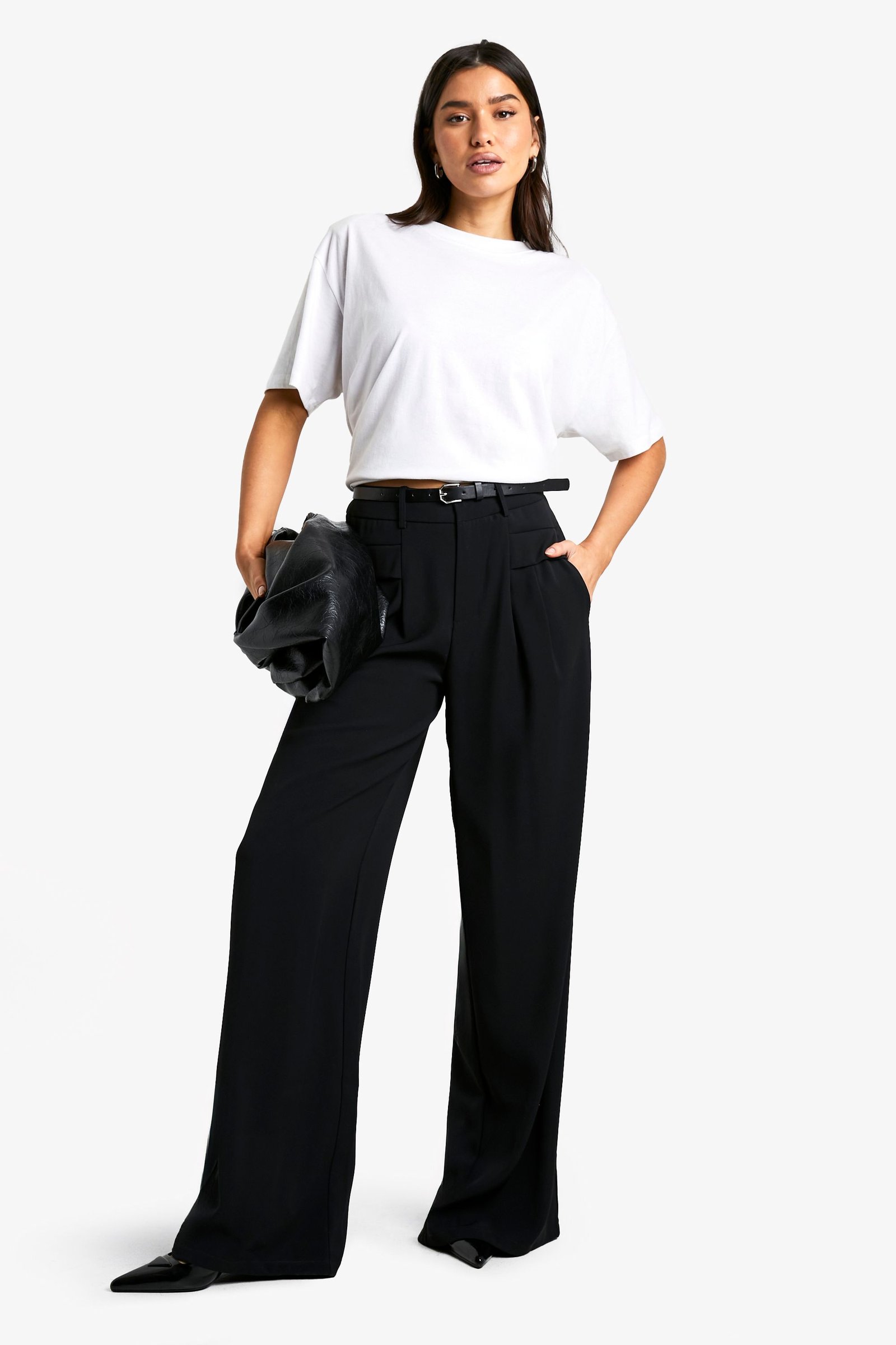 Pantalon fluide ceinturé - Grande taille